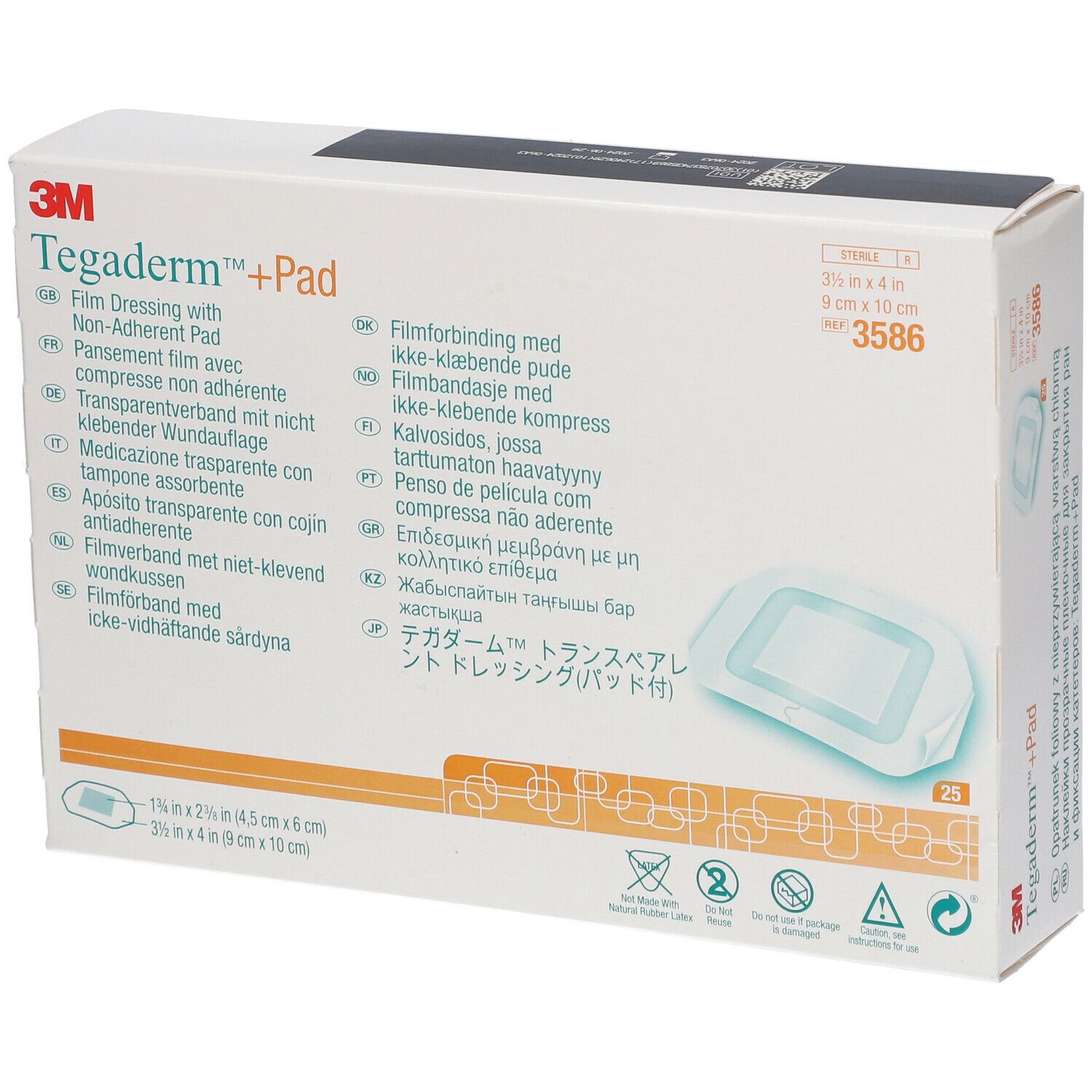 M Tegaderm Pad Medicazione Trasparente Con Tampone Assorbente Cm X