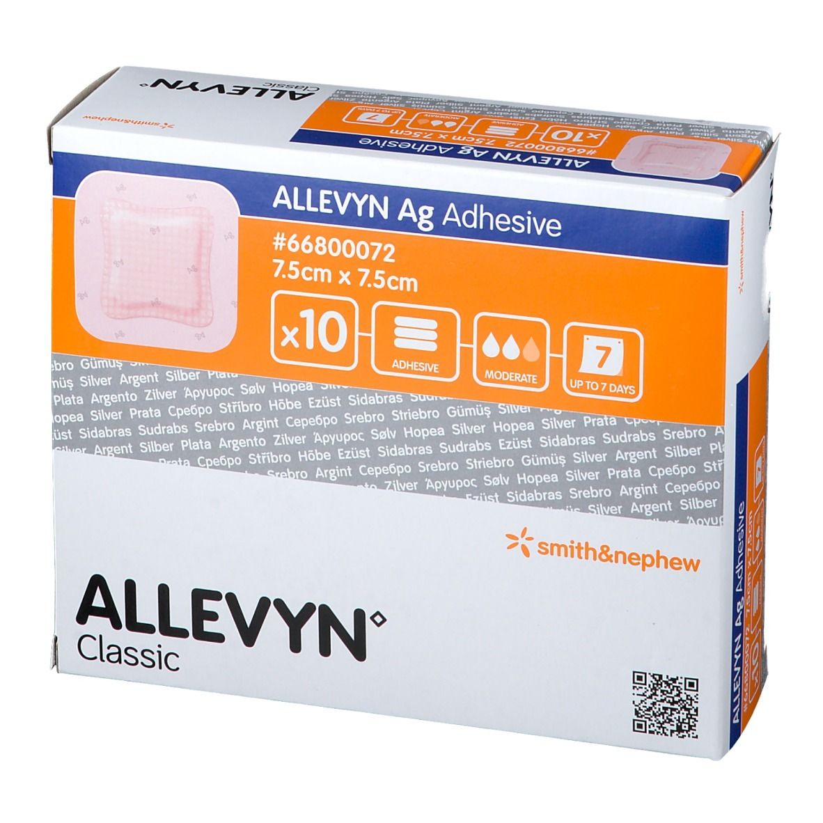 Allevyn AG Adhesive Sterile 7 5x7 5cm Ref 66800072 10 Pz Redcare