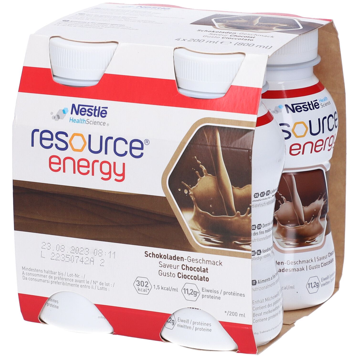 Nestle Resource Energy Cioccolato 4x200 Ml Redcare