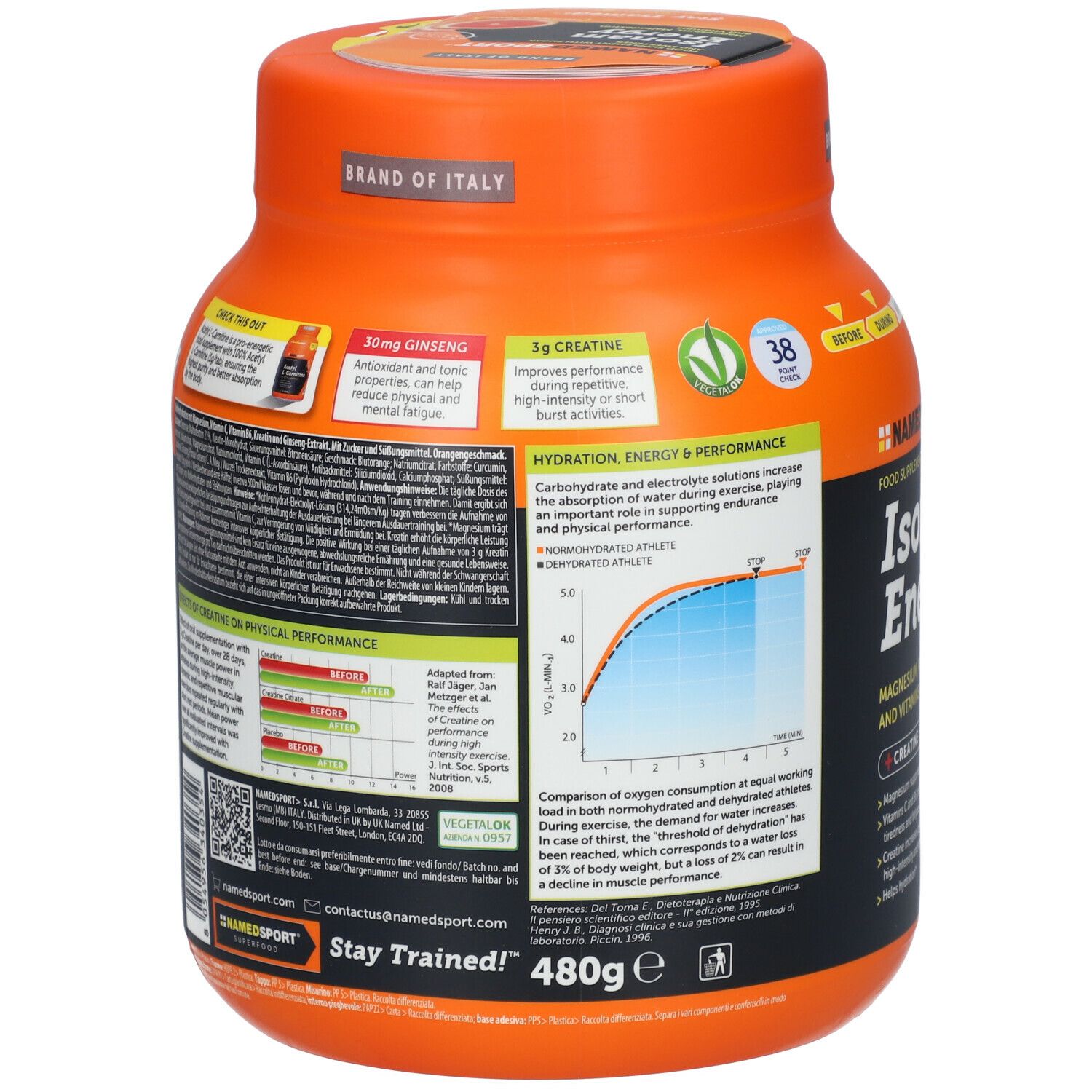 NAMEDSPORT Isonam Energy Orange 480 G Redcare