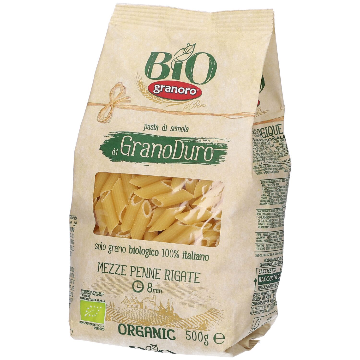 Mezze Penne Rigate Granoro Bio G Redcare