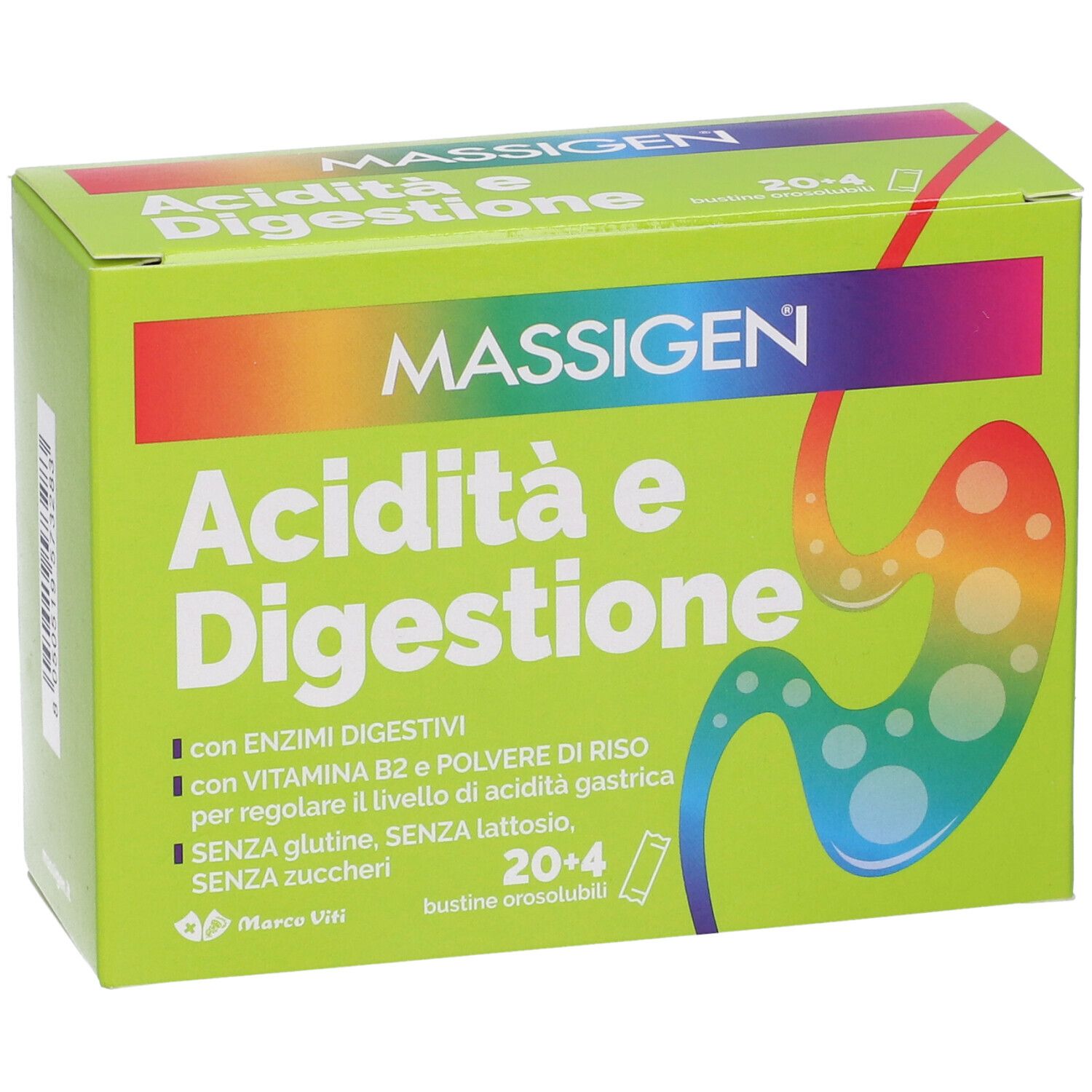 MASSIGEN Acidità e Digestione Bustine Orosolubili 36 g Redcare