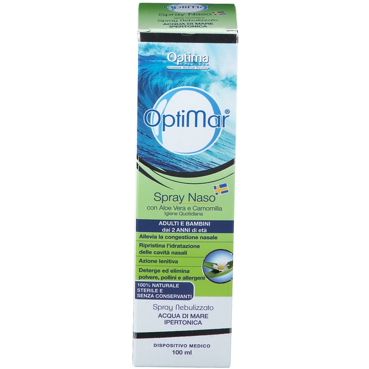 Optima Optimar Spray Naso Con Aloe Vera E Camomilla Ml Redcare