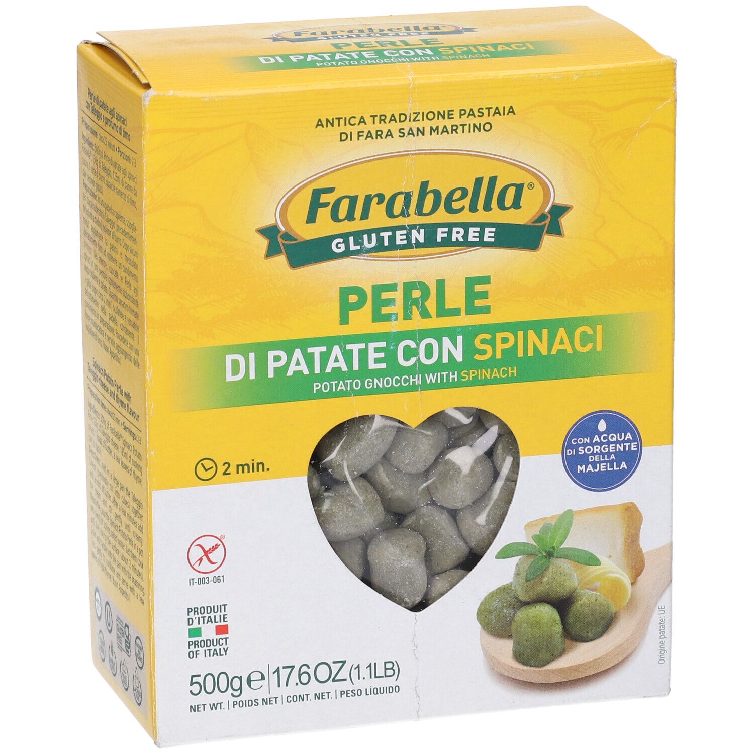 Farabella Perle Di Patate Con Spinaci Senza Glutine 500 G Redcare