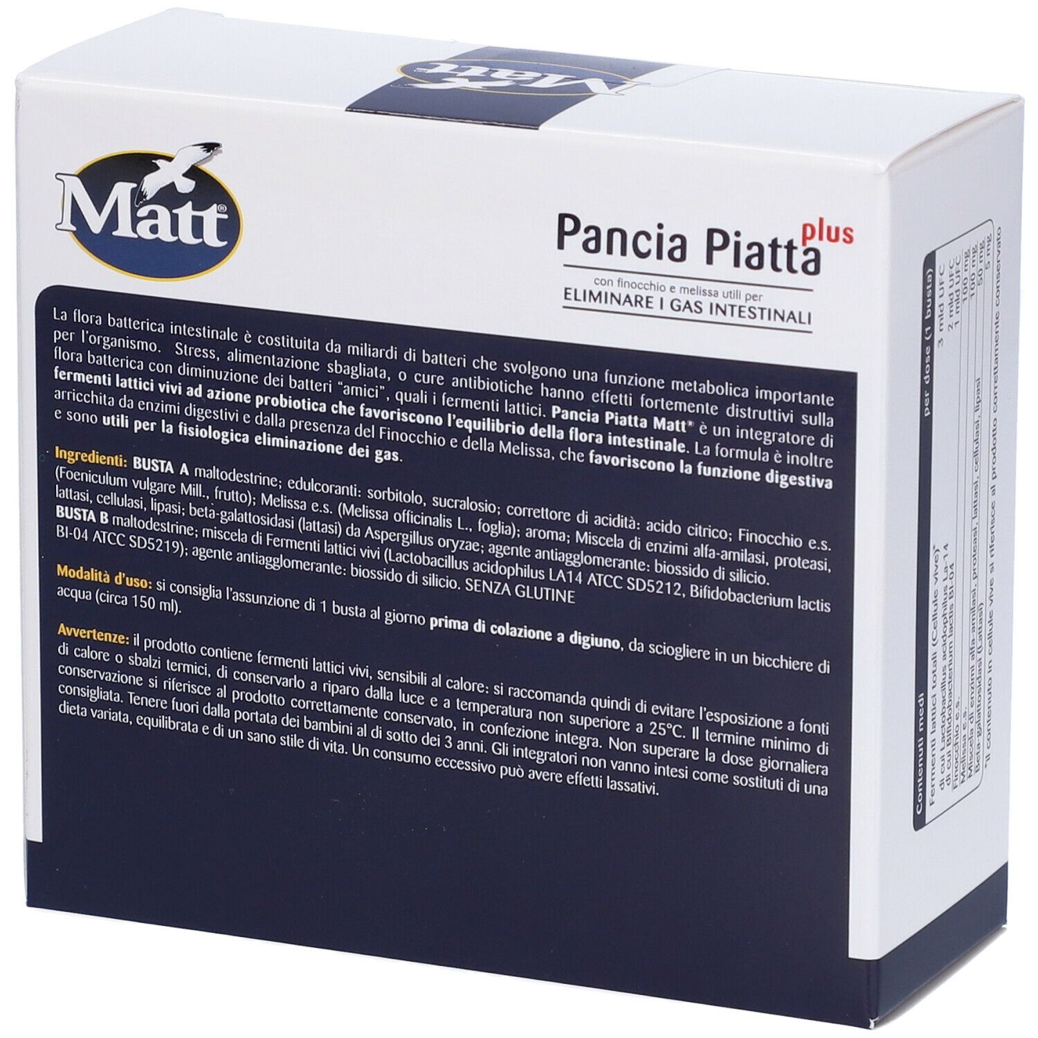 Matt Benessere Pancia Piatta Plus Integratore Alimentare G Redcare