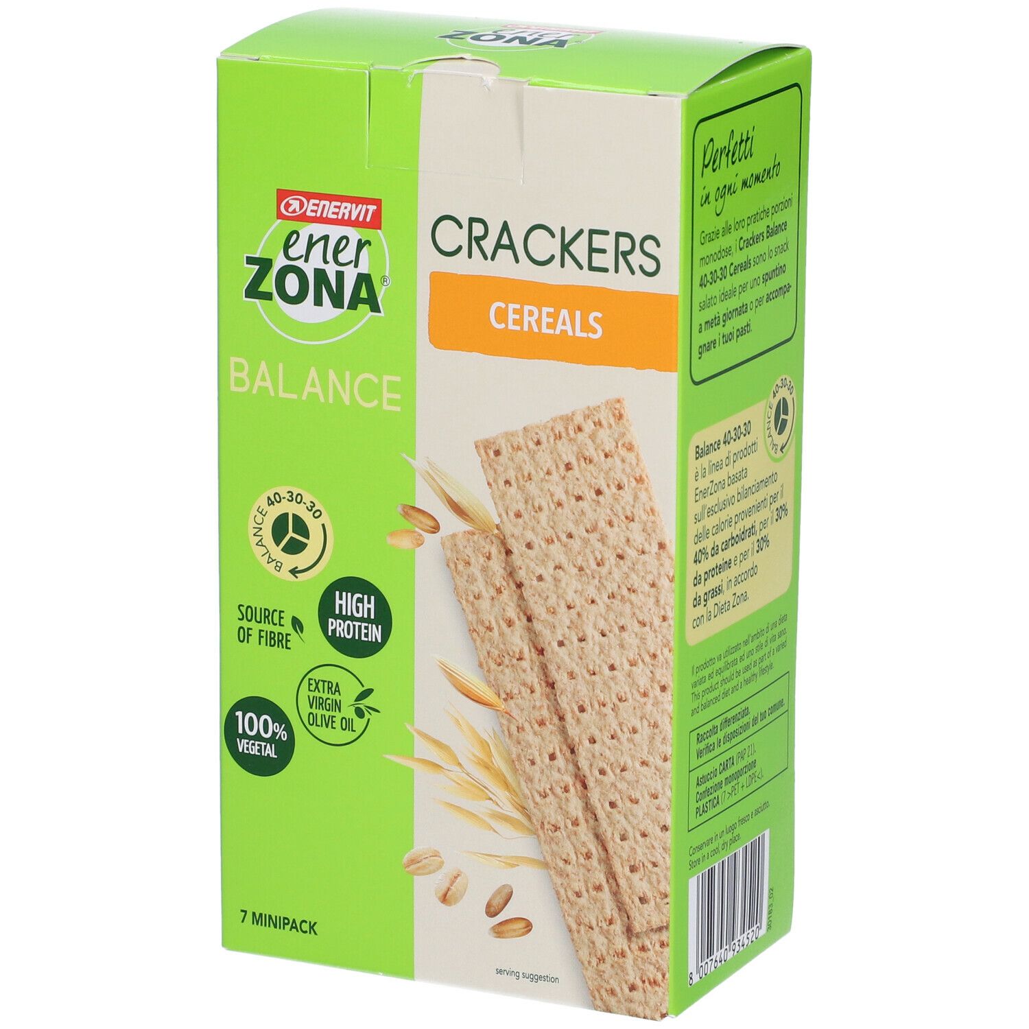 ENERVIT EnerZONA Crackers Cereals 7x25 G Redcare