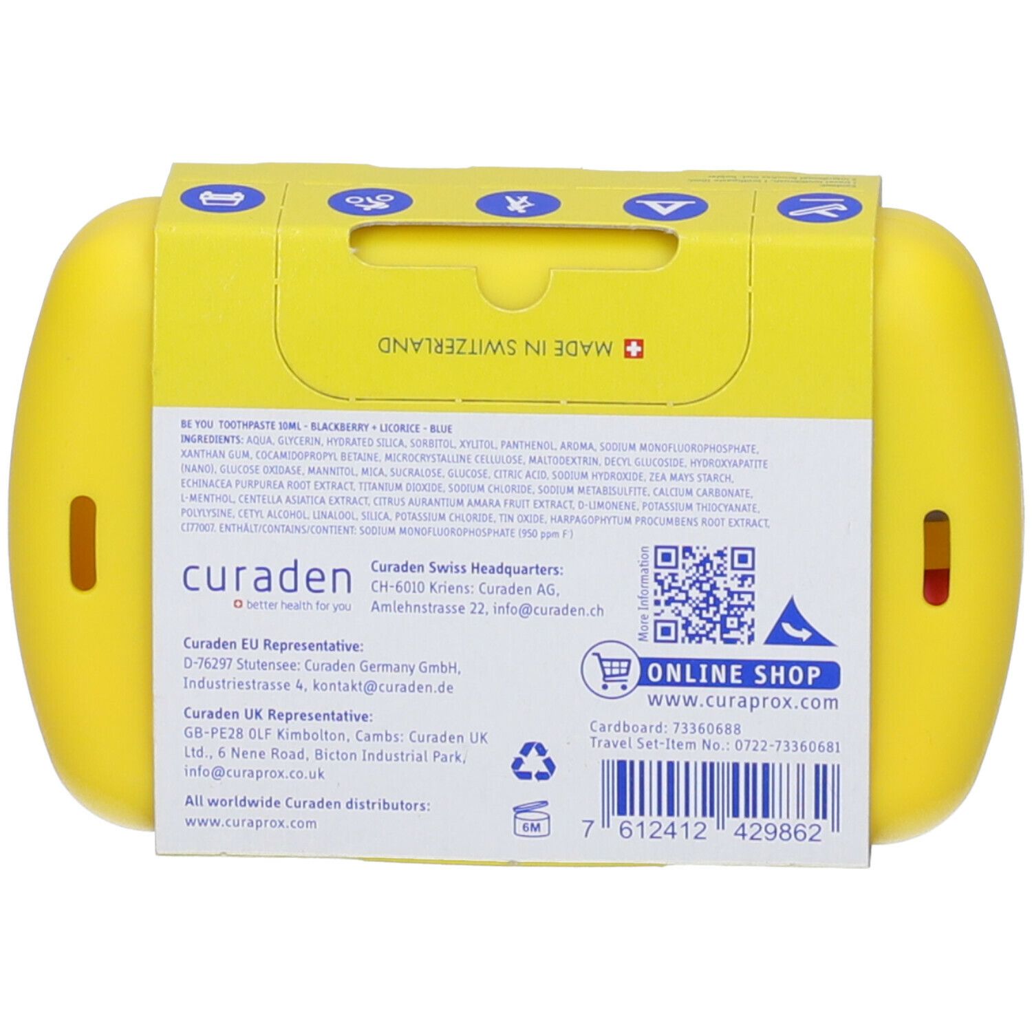 Curaprox Travel Set Yellow Pz Redcare