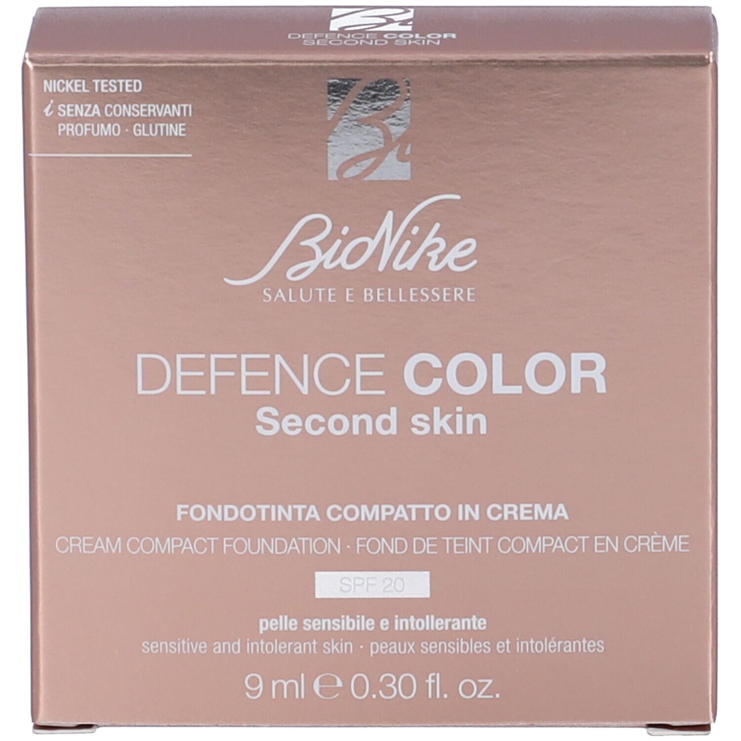 Bionike Defence Color Second Skin Fondotinta Compatto Colore Sable