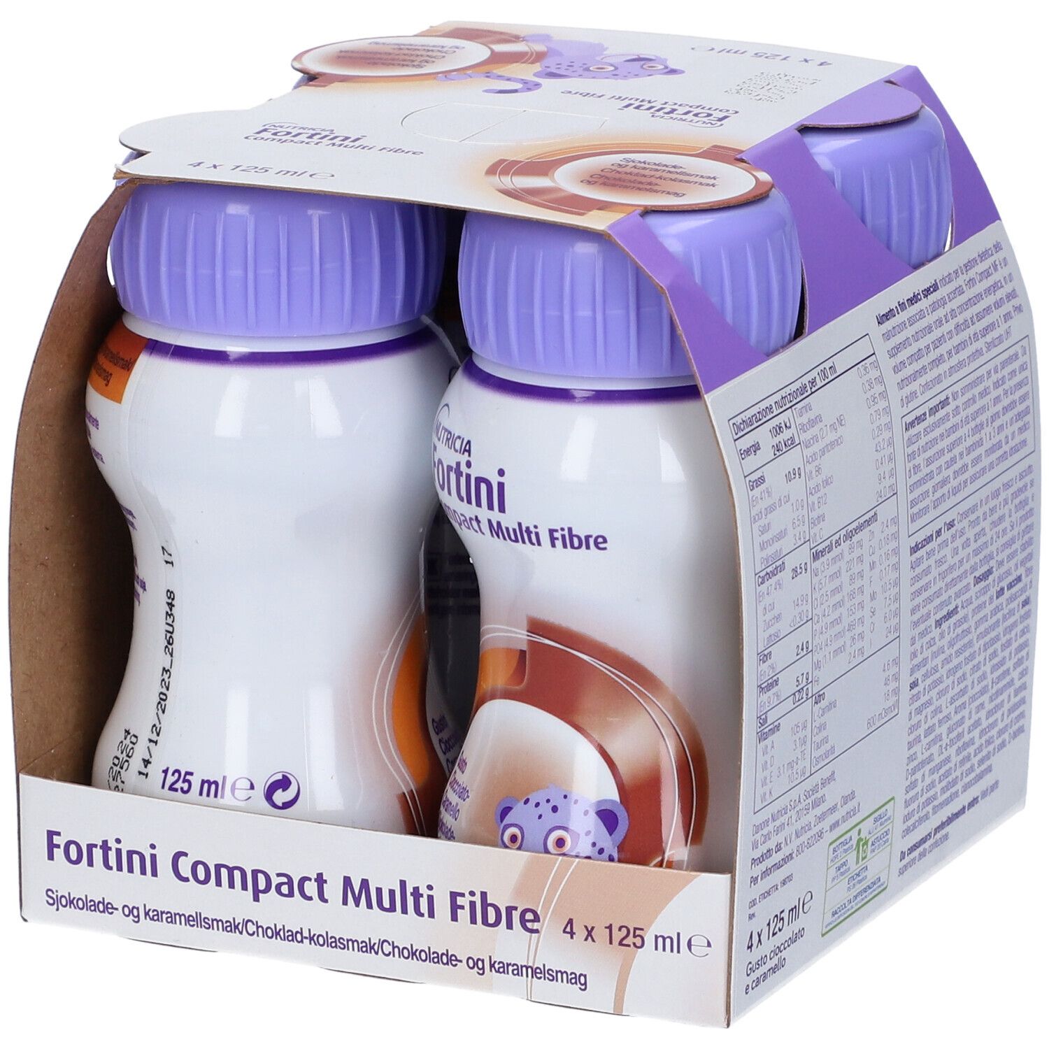 Danone Nutricia Fortini Compact Multi Fibre Gusto Cioccolato Caramello