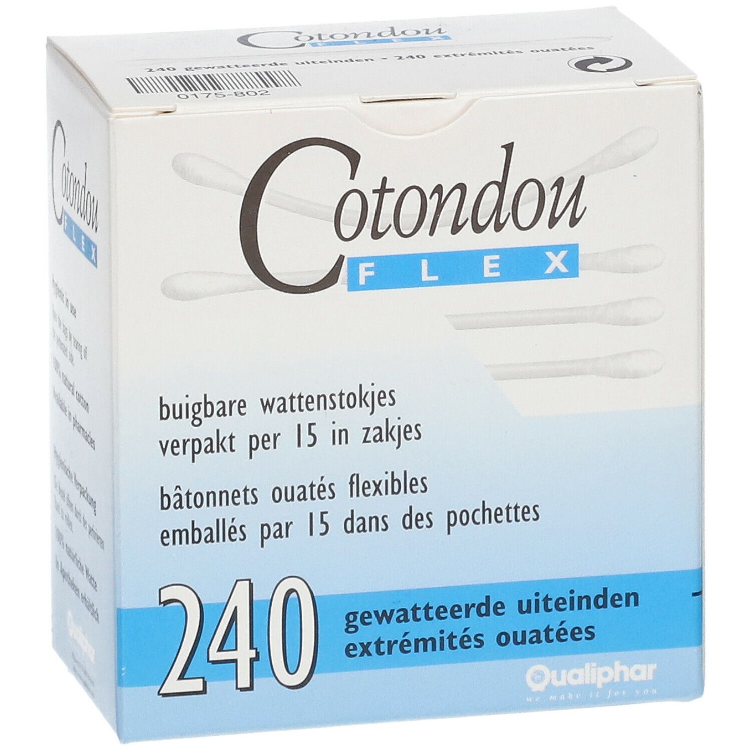 Cotondou Cotton Swab Wood Flexible