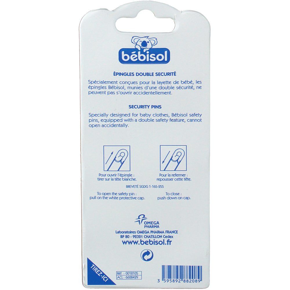Bebisol Pins With Double Safety