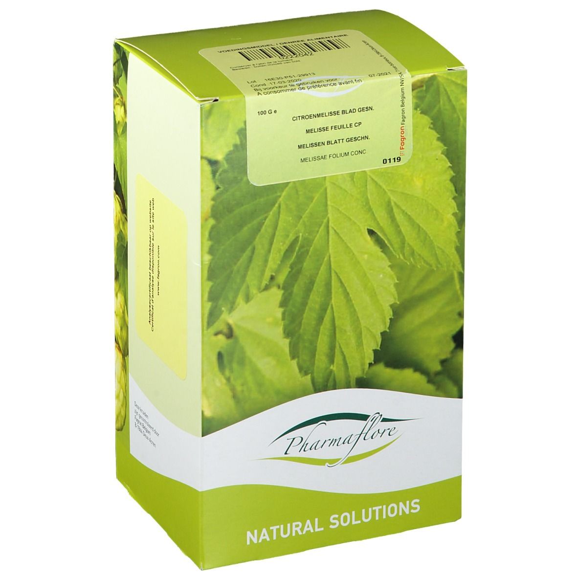 Pharmaflore Lemon Balm Leaf Cut**