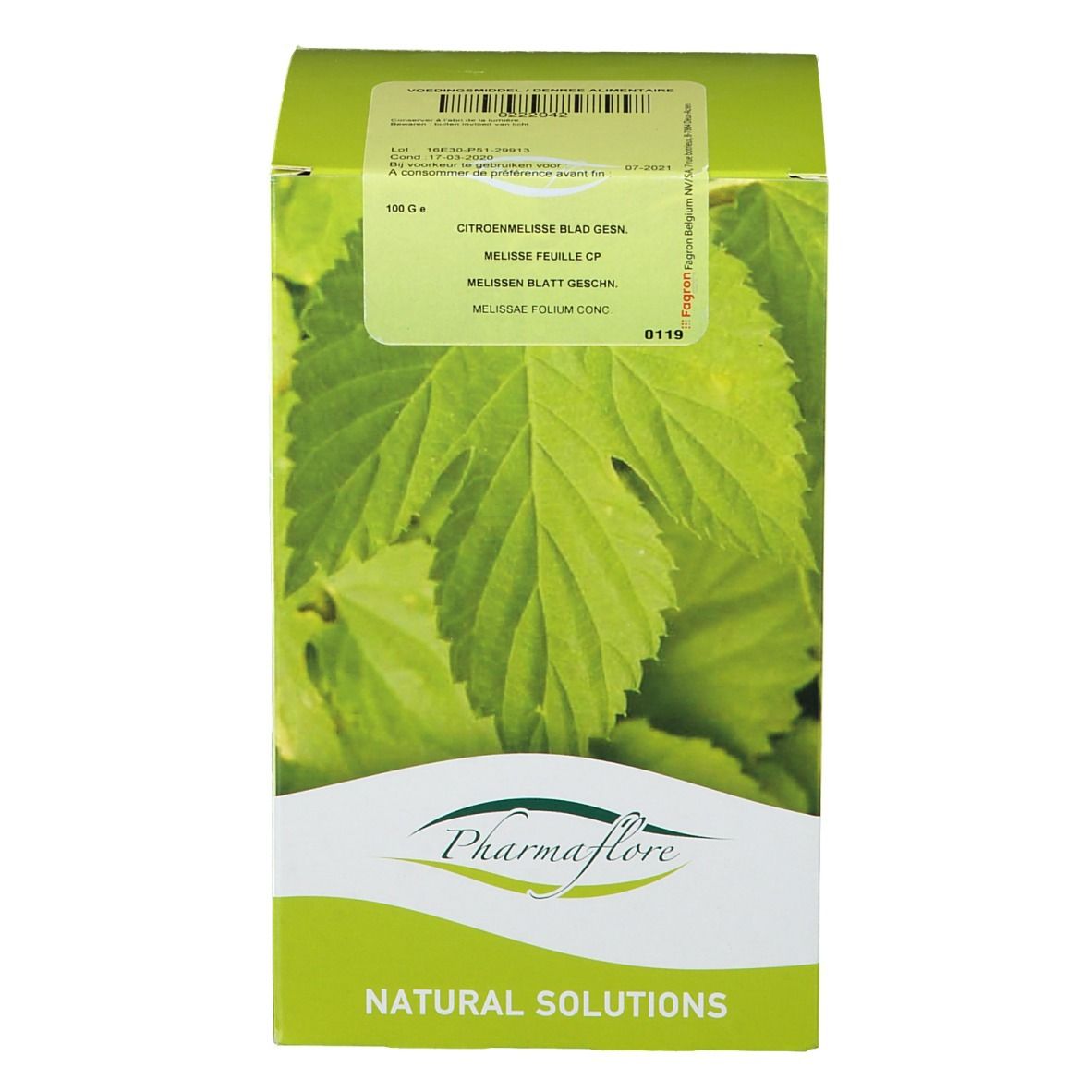 Pharmaflore Lemon Balm Leaf Cut**