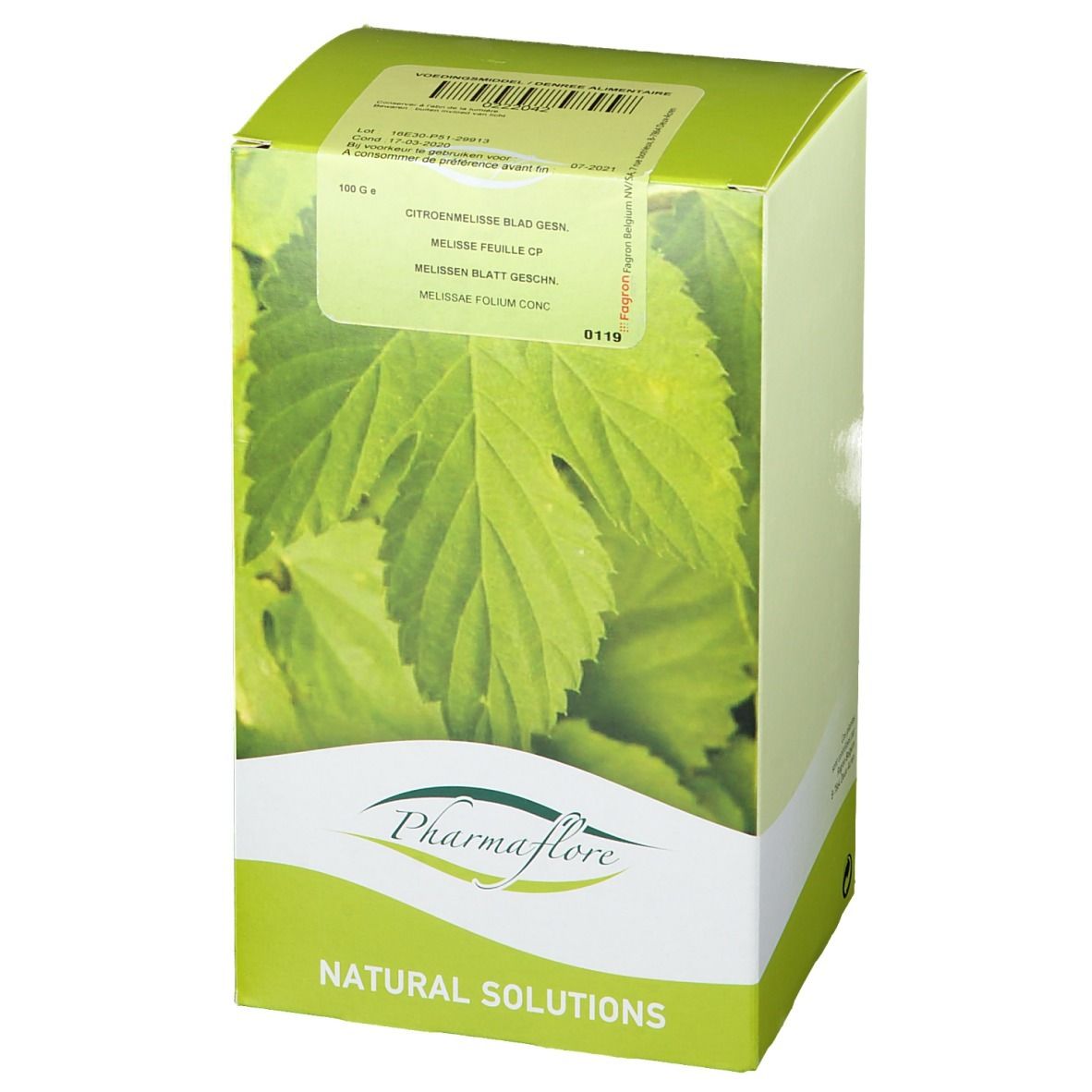 Pharmaflore Lemon Balm Leaf Cut**