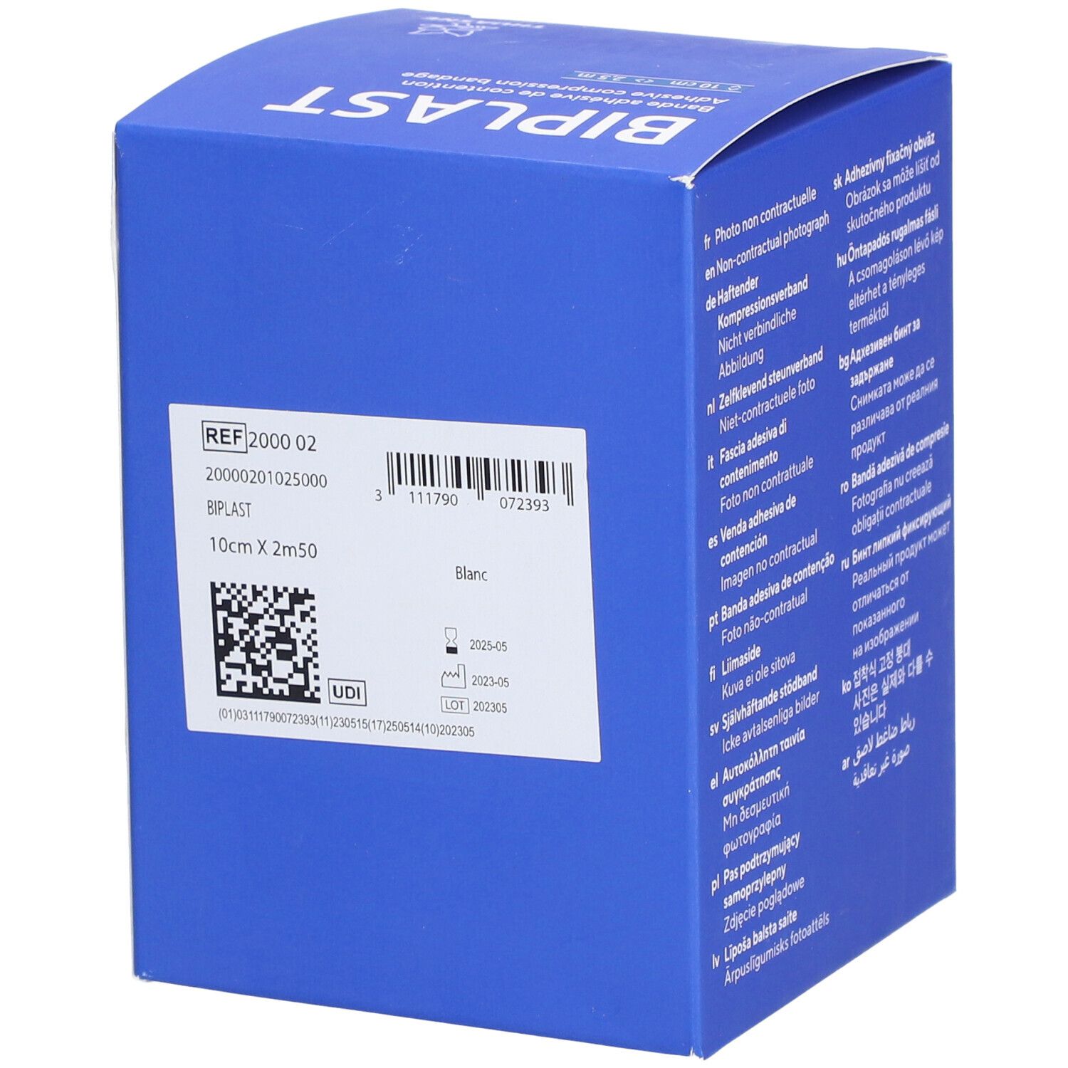 Biplast Pressure Bandage ADH White 10cm x 2.5m