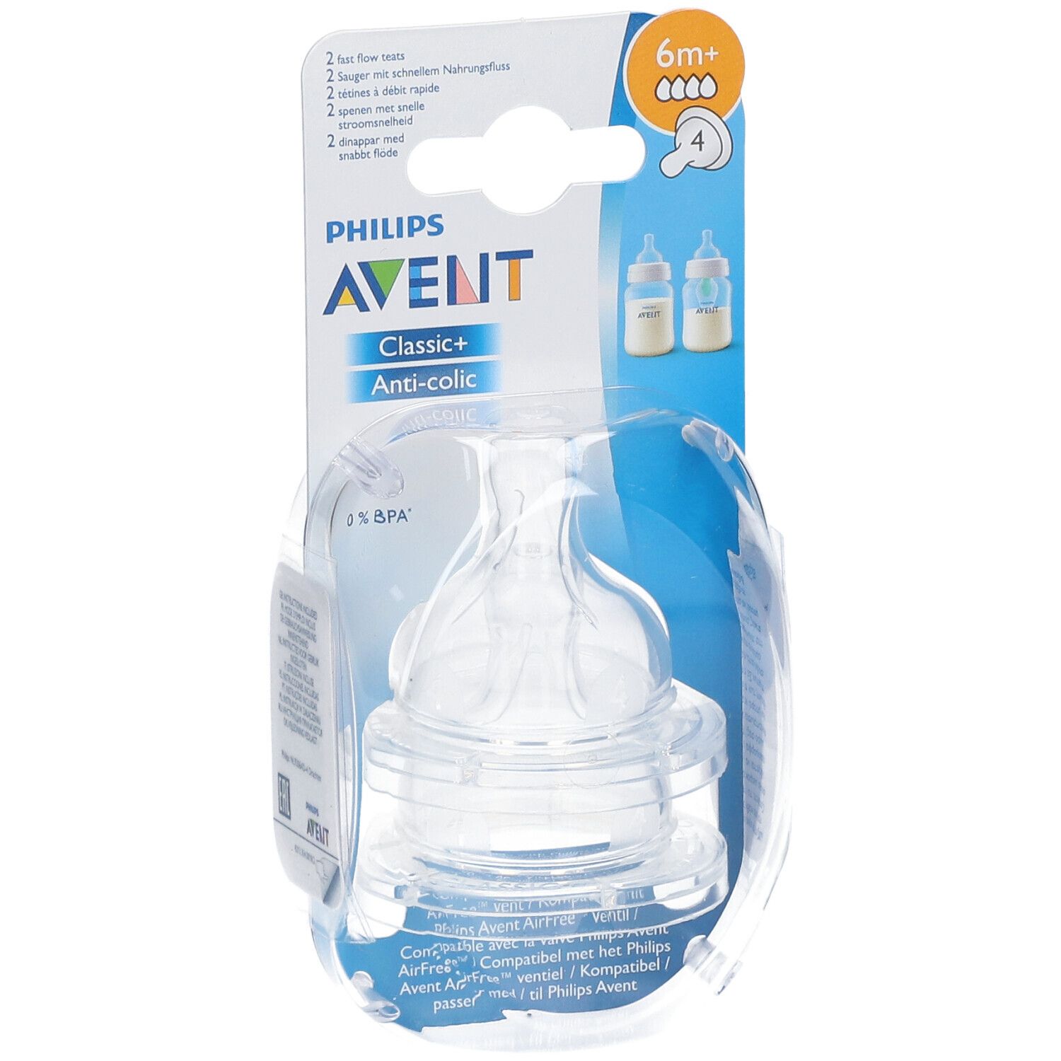 Avent Classic+ Suction Weaning Fast 4 Openings
