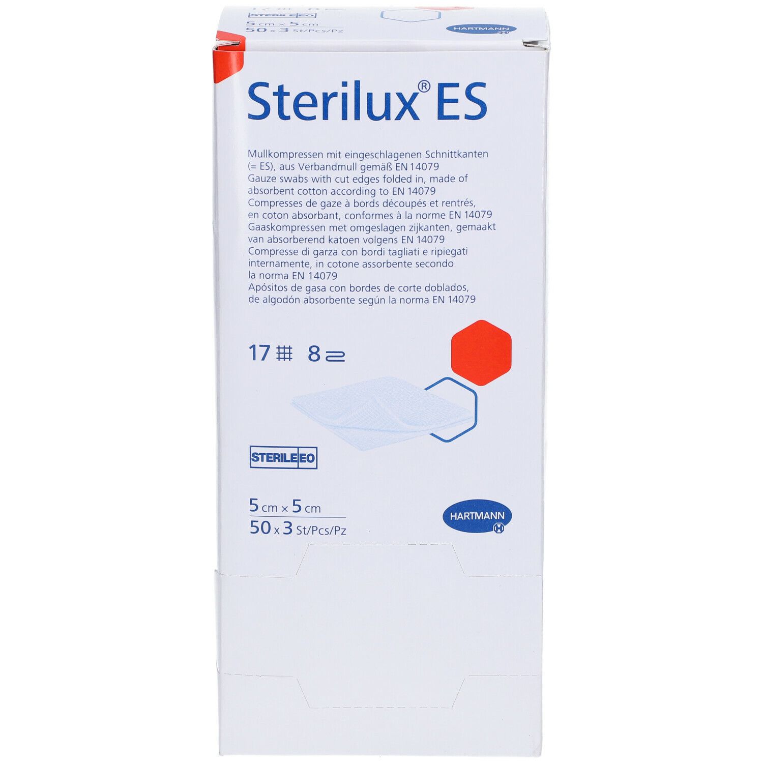 Hartmann Sterilux ES Sterile Compres 8 Layers 5 x 5cm 915252