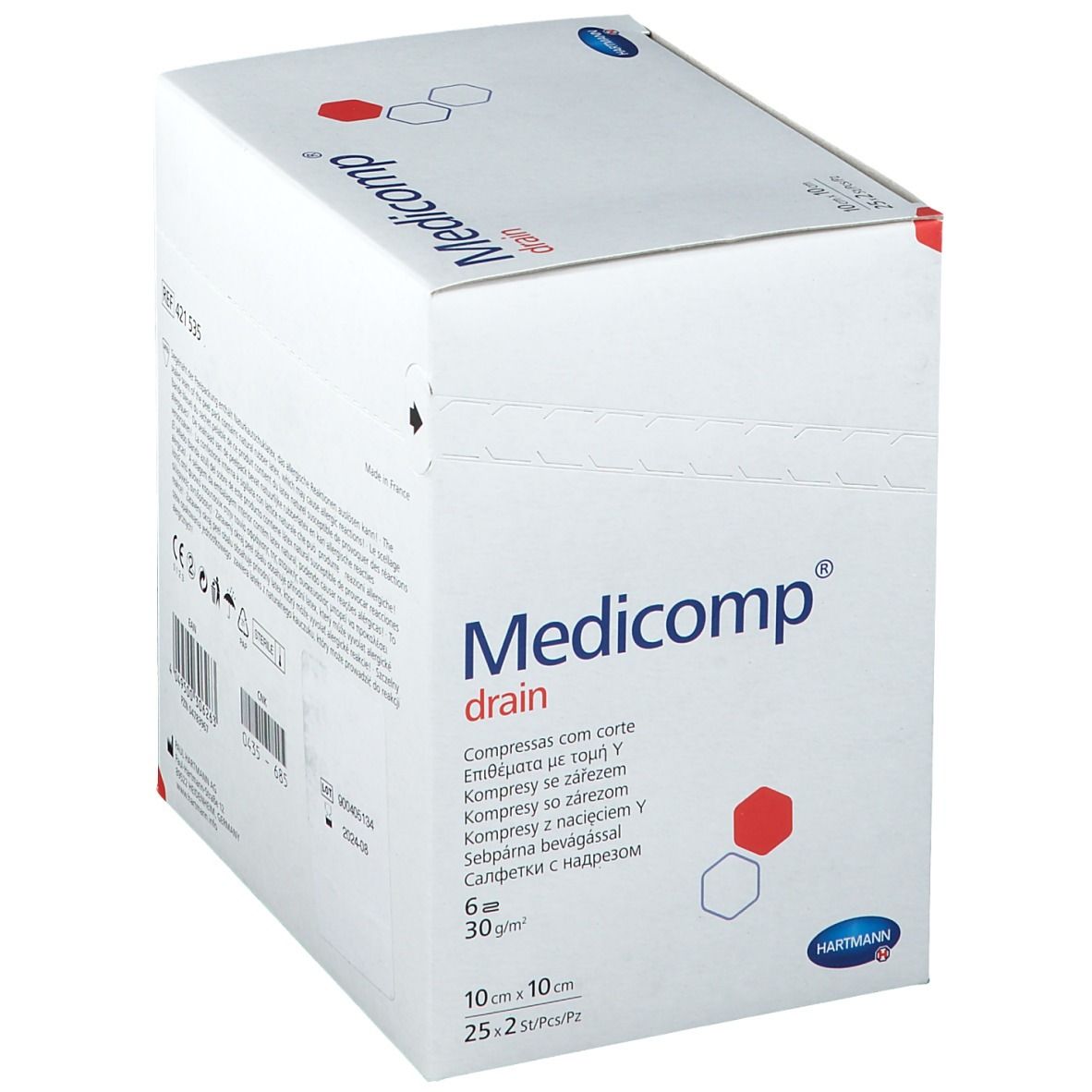 Hartmann Medicomp Drain Sterile Compres 6 Layers 10 x 10cm 421535