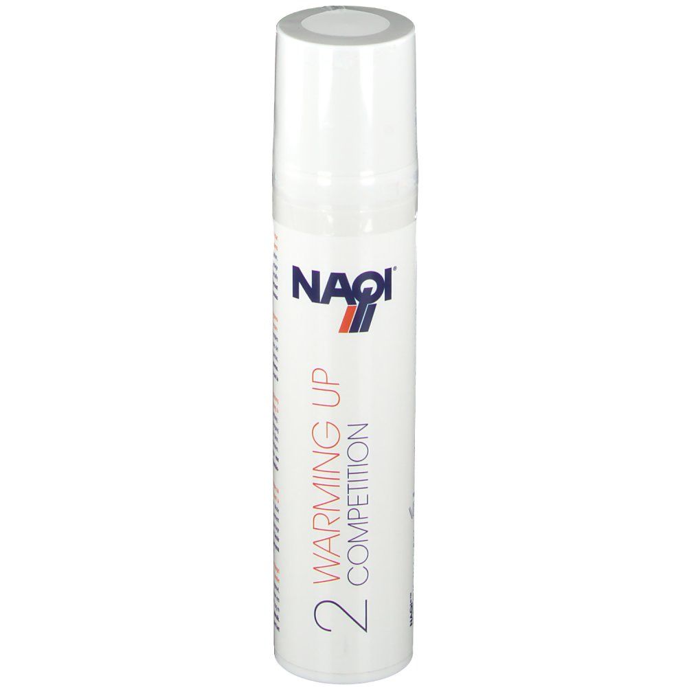 Prodotto bianco con logo NAQI e scritta "Warming Up Competition 2".