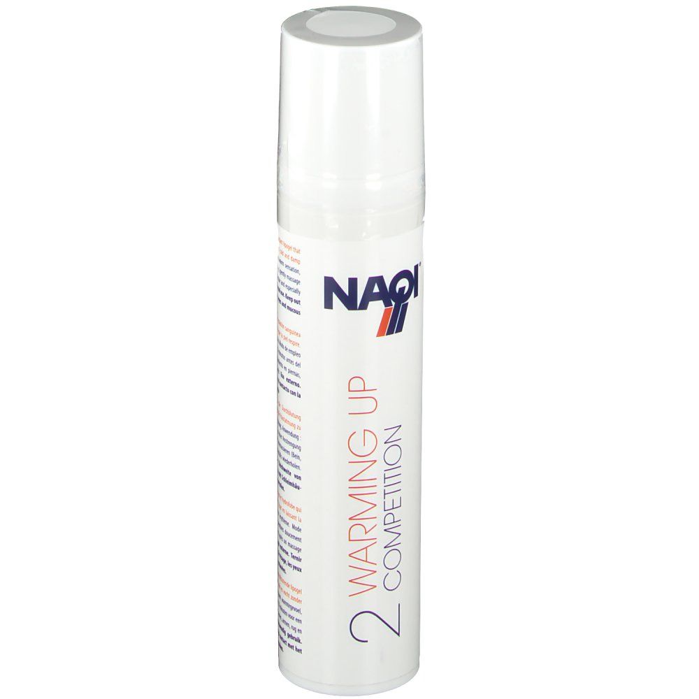 Prodotto bianco con logo NAQI e scritta "Warming Up Competition 2".