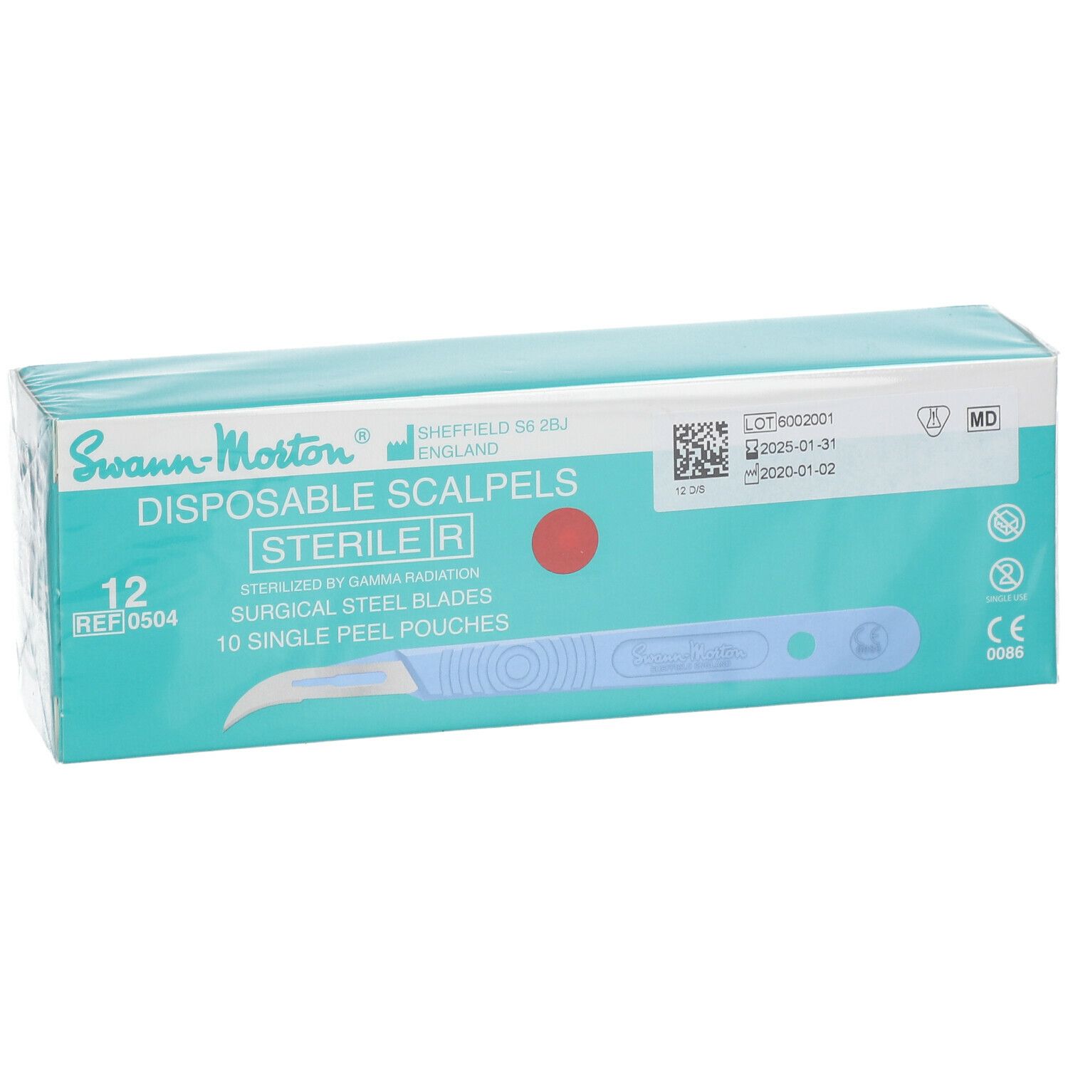 Swann-Morton® Disposable Scalpes Sterile Nr. 12