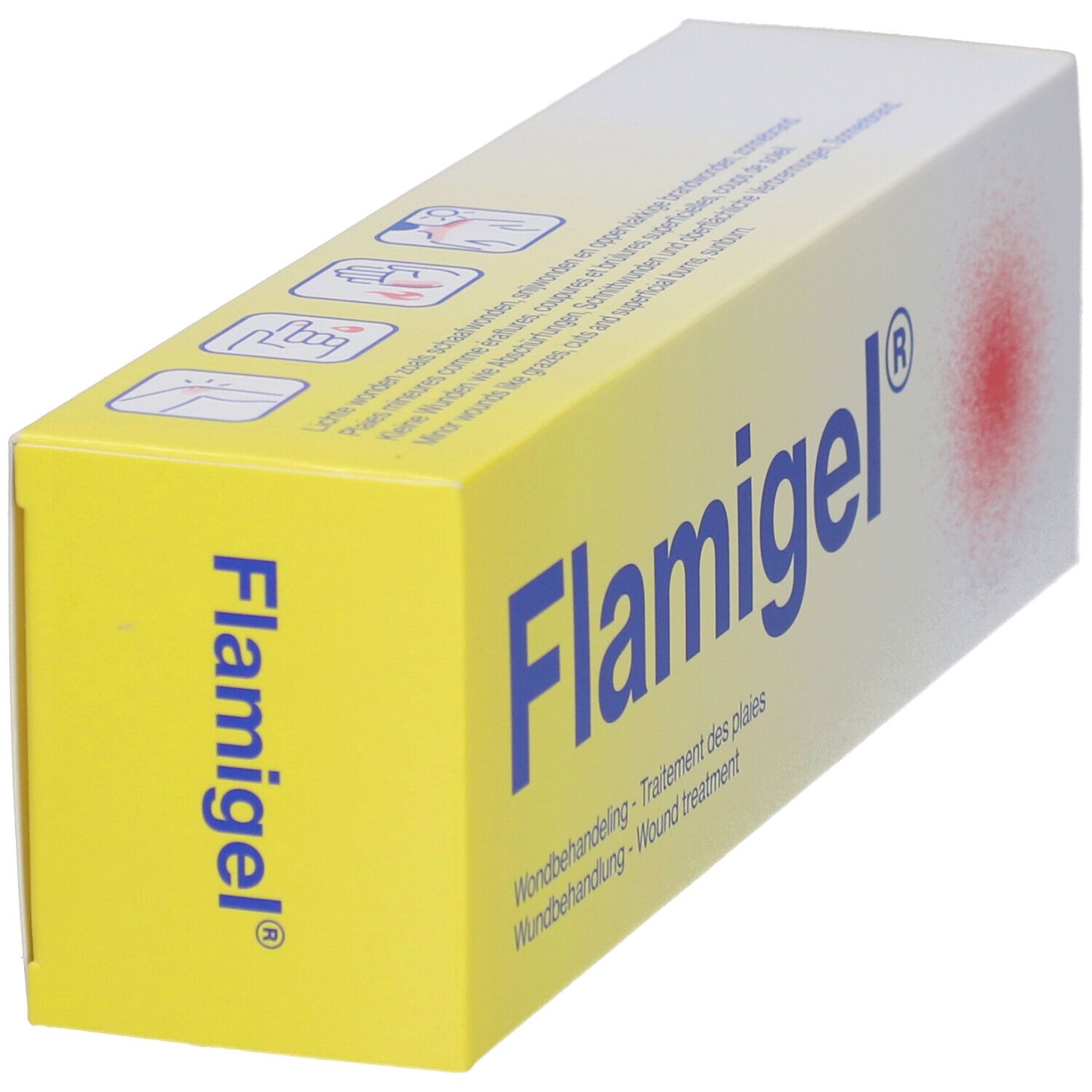 Tubo con Flamigel®. Domanda: Esfoliazione? Ginocchio con escoriazione.