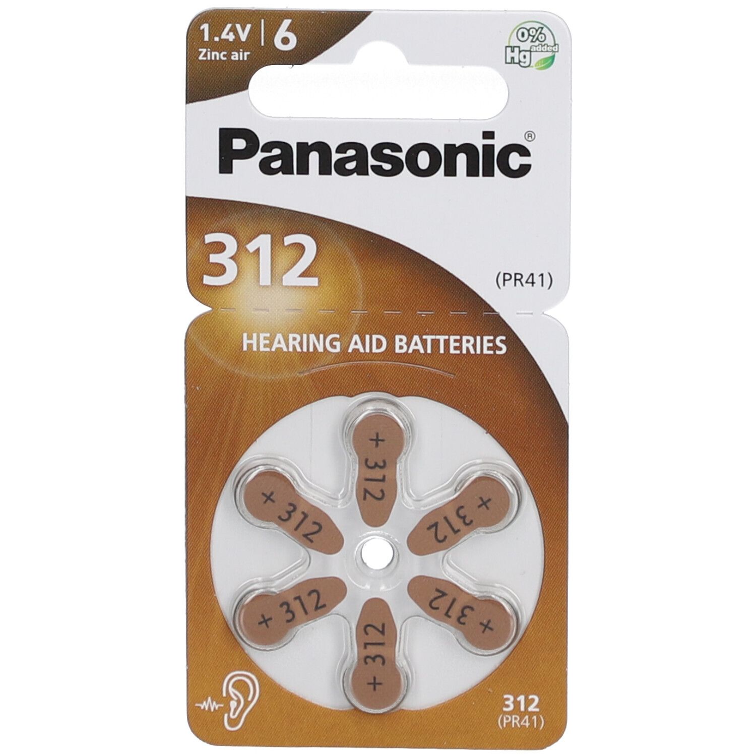 Panasonic Battery Ear Device Brown Pr 312H
