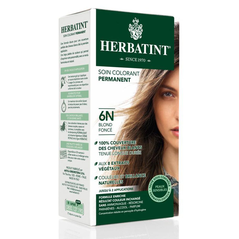 Herbatint Permanent Hair Coloring Dark Blond 6N