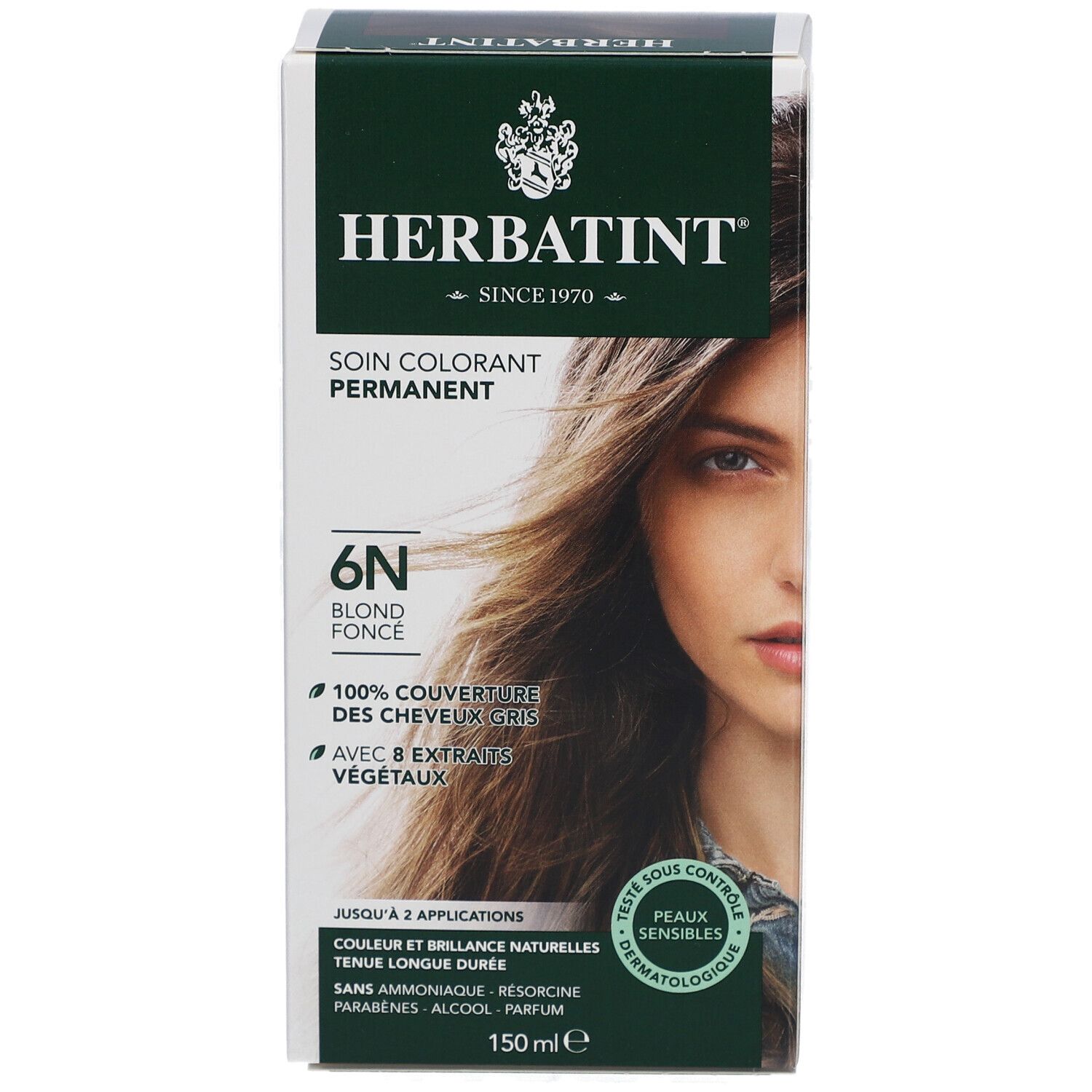 Herbatint Permanent Hair Coloring Dark Blond 6N