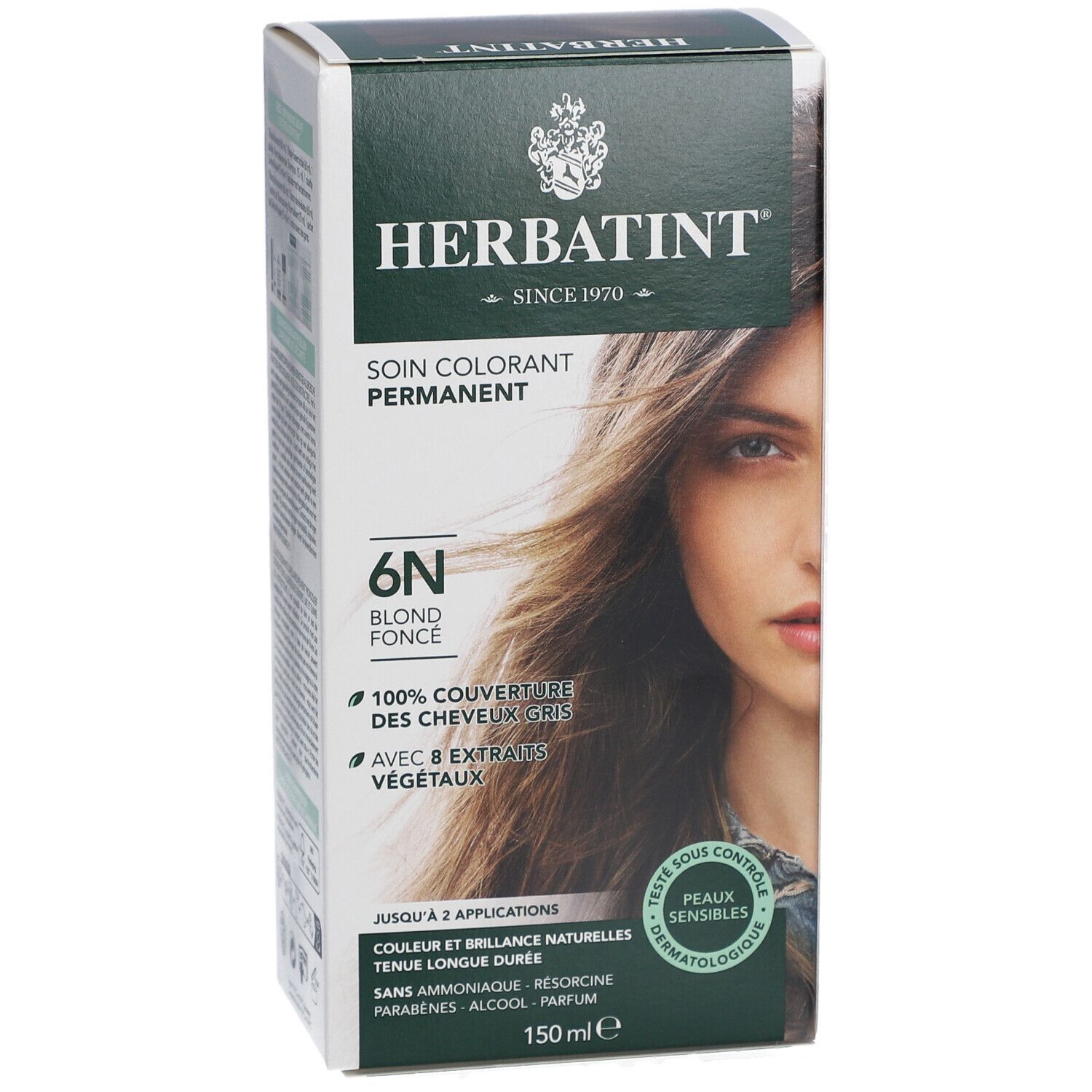 Herbatint Permanent Hair Coloring Dark Blond 6N