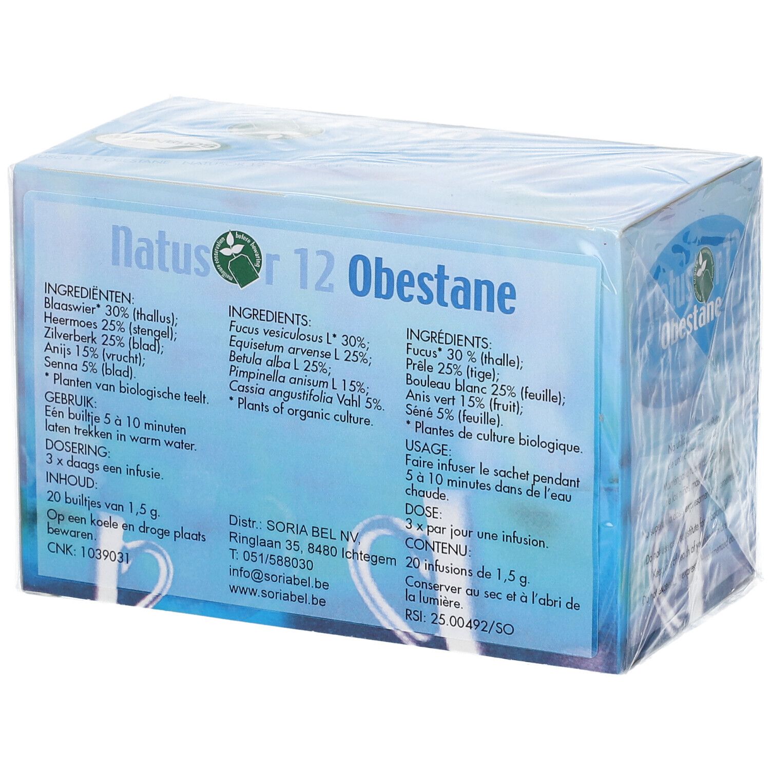 Soria Natural Natusor 12 Obestane Tea