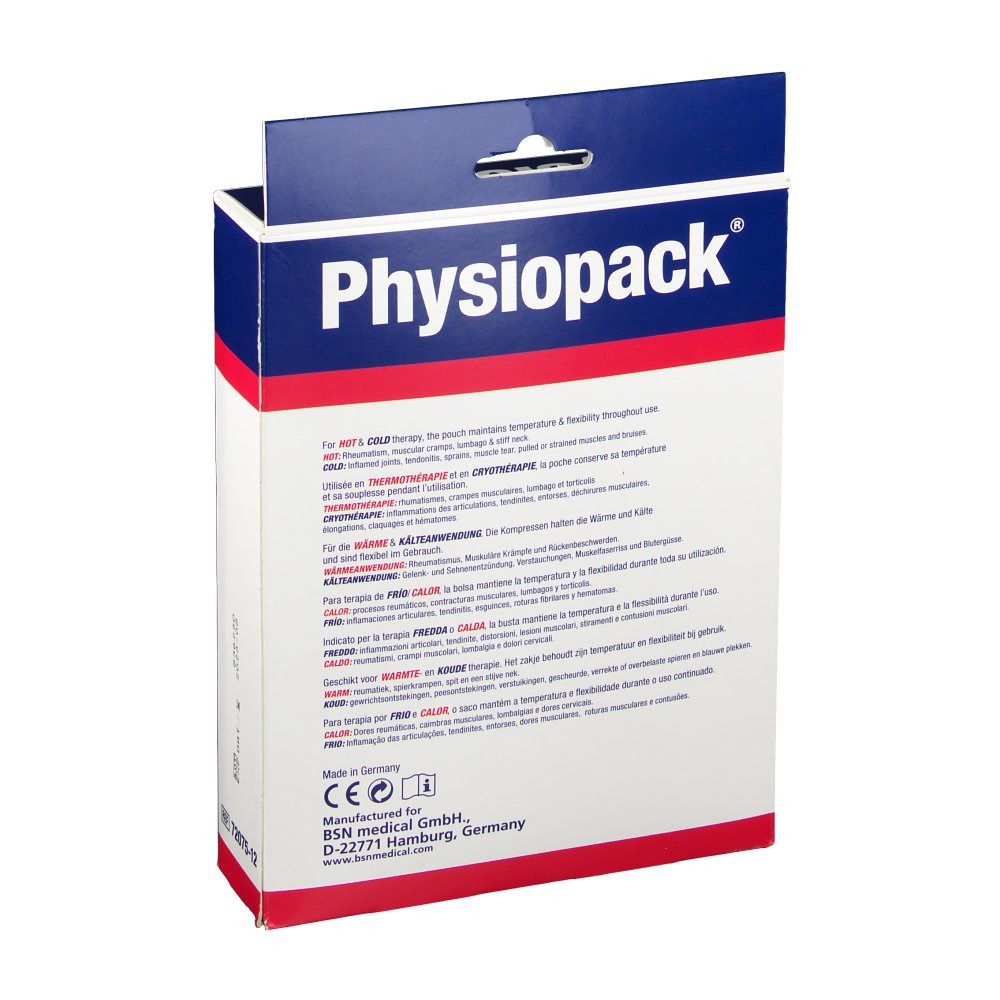 Retro della confezione. Testo multilingue. Informazioni sull'uso. Informazioni sul produttore e marchio CE.