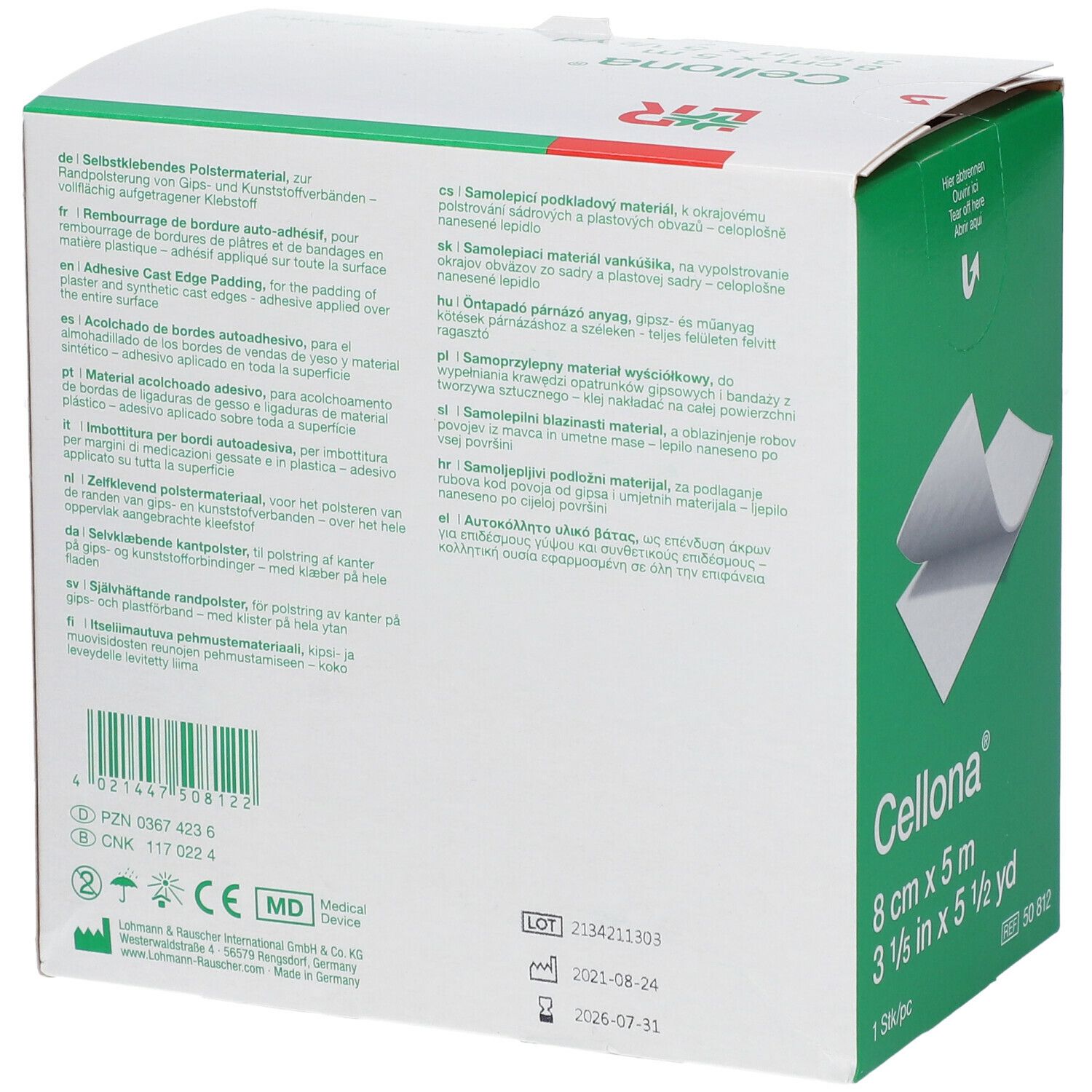 Lohmann & Rauscher Cellona® Imbottitura Marginale 8 cm x 5 m