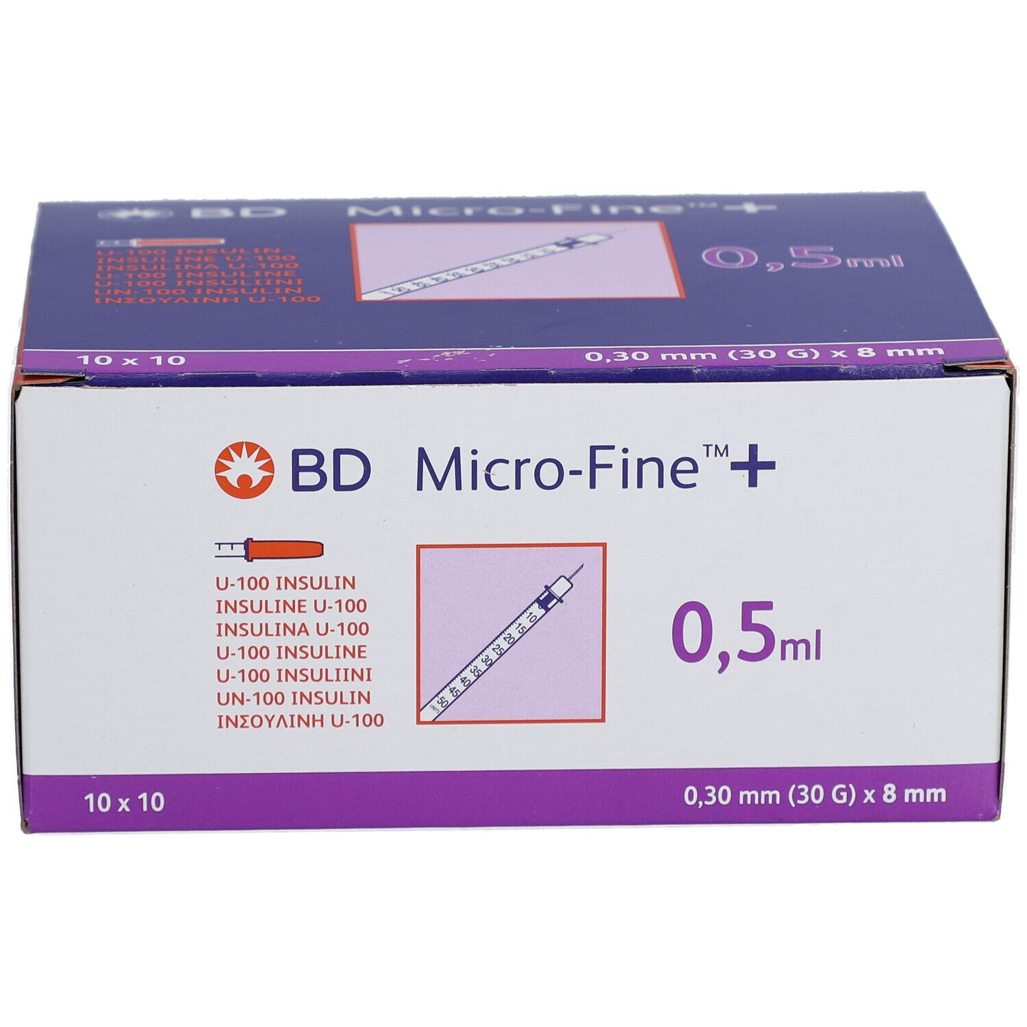 BD Micro-Fine™+ Insulina Siringhe 0,5 ml 0,30 mm (30 g) x 8 mm