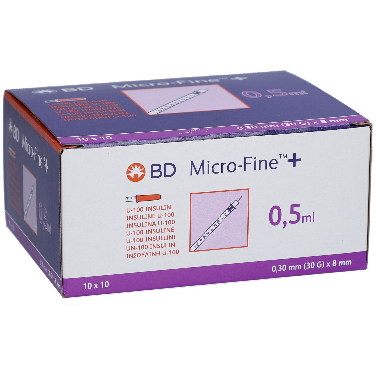 BD Micro-Fine™+ Insulina Siringhe 0,5 ml 0,30 mm (30 g) x 8 mm