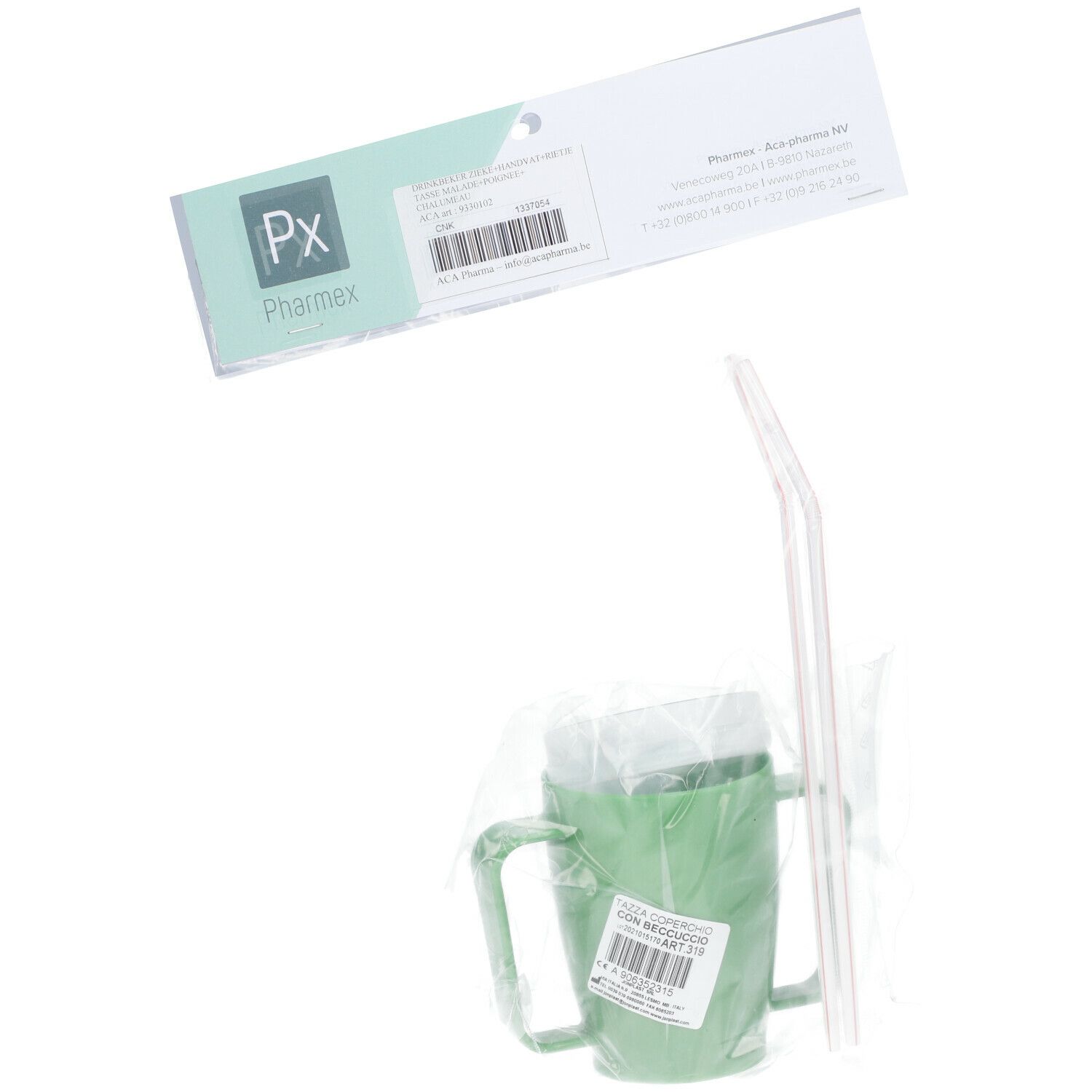 Appeg Ill Cup + Straw Eltex White