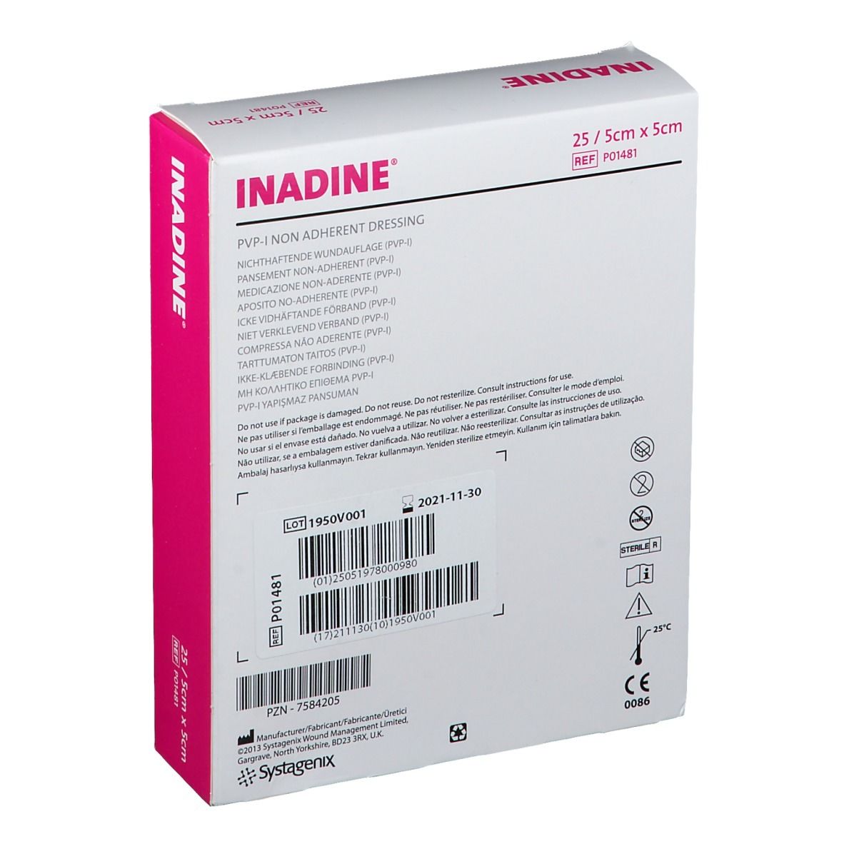 Inadine®  5 cm x 5 cm