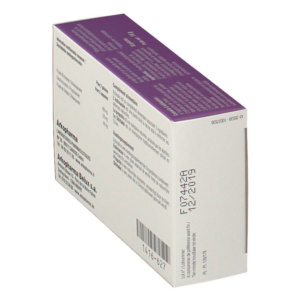 Retro della scatola "Echinalis". Informazioni sugli ingredienti e il produttore.