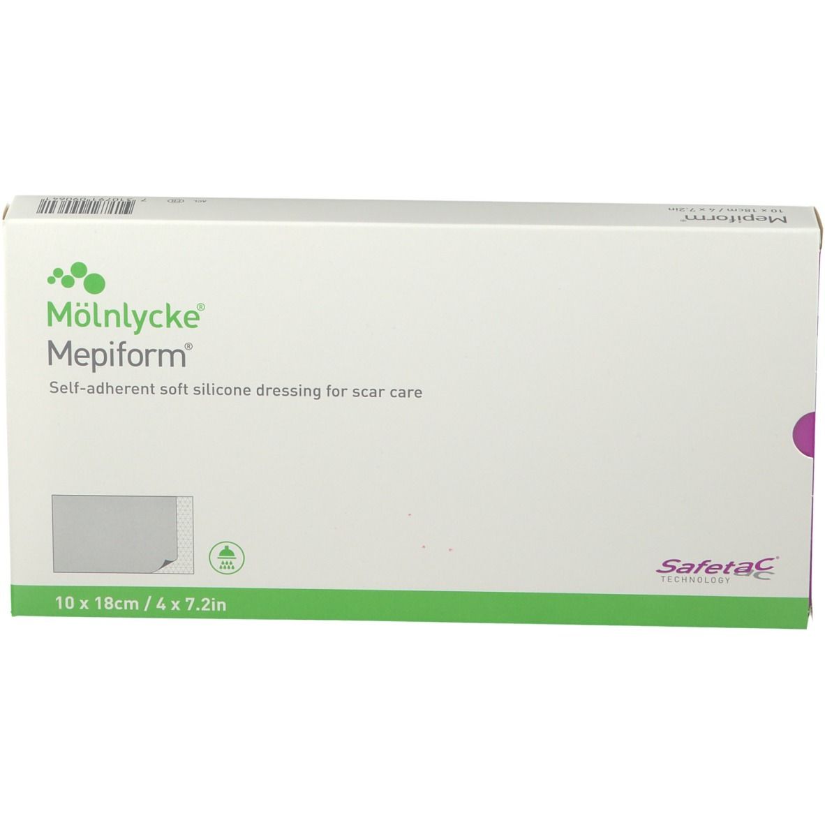 Mölnlycke® Mepiform® Medicazione Autoaderente 10 x 18 cm