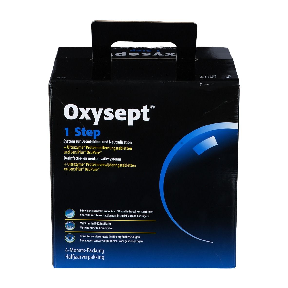 Oxysept 1 Step 6m 6x300ml + 180 Neutralisation Tablets + 25 Ultrazyme Tablets + 2x120ml Lens Plus