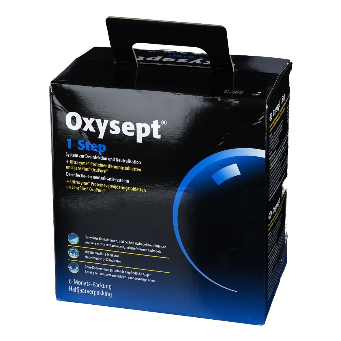 Oxysept 1 Step 6m 6x300ml + 180 Neutralisation Tablets + 25 Ultrazyme Tablets + 2x120ml Lens Plus