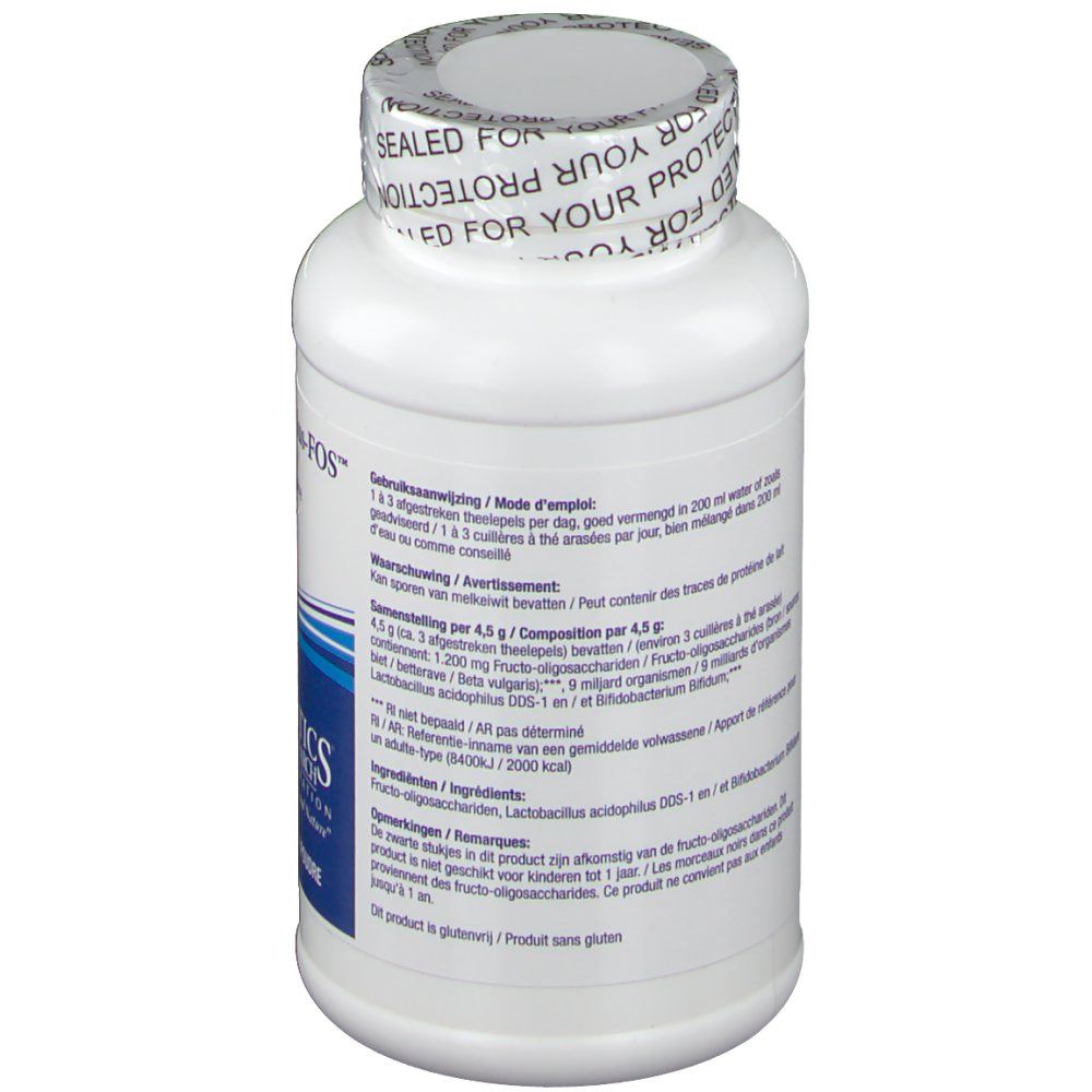 Retro del flacone bianco. Testo con ingredienti e istruzioni per l'uso. Sigillo "SEALED FOR YOUR PROTECTION".