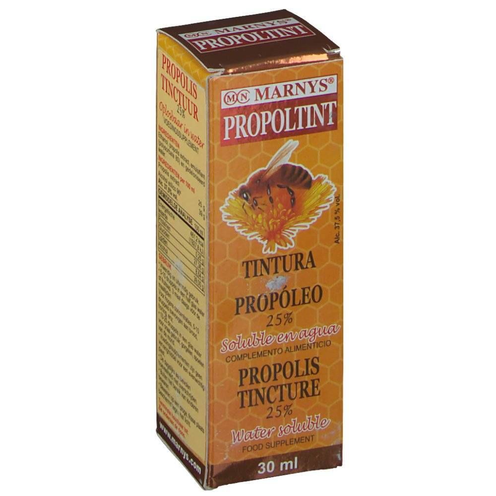 Confezione in cartone con nome del prodotto e illustrazione di un'ape. Testo in spagnolo e inglese. 30 ml.