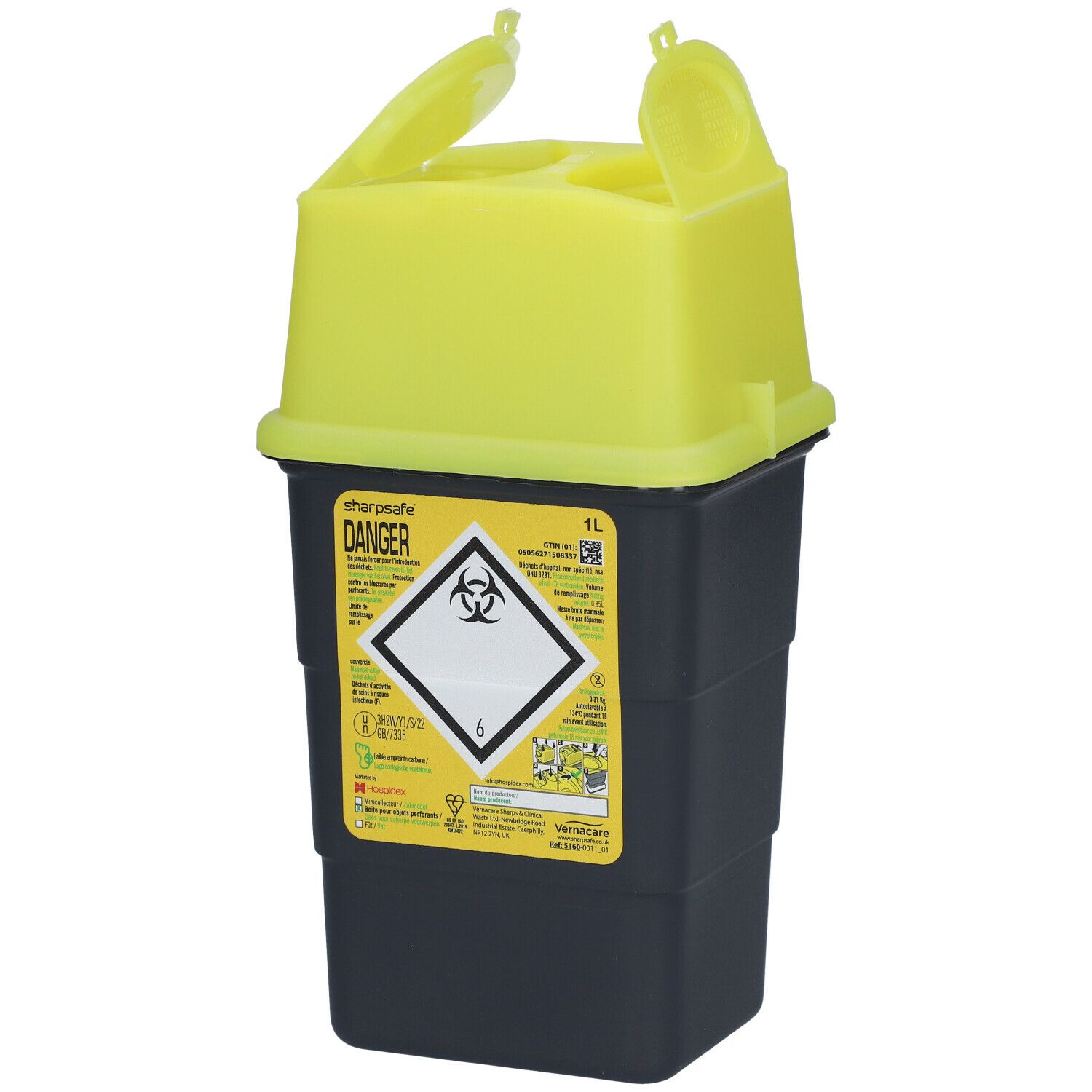 Sharpsafe Sharps Container 1L