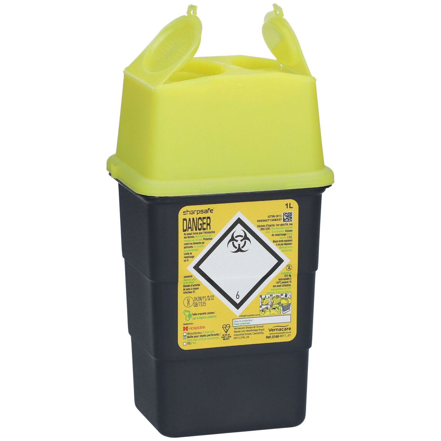 Sharpsafe Sharps Container 1L