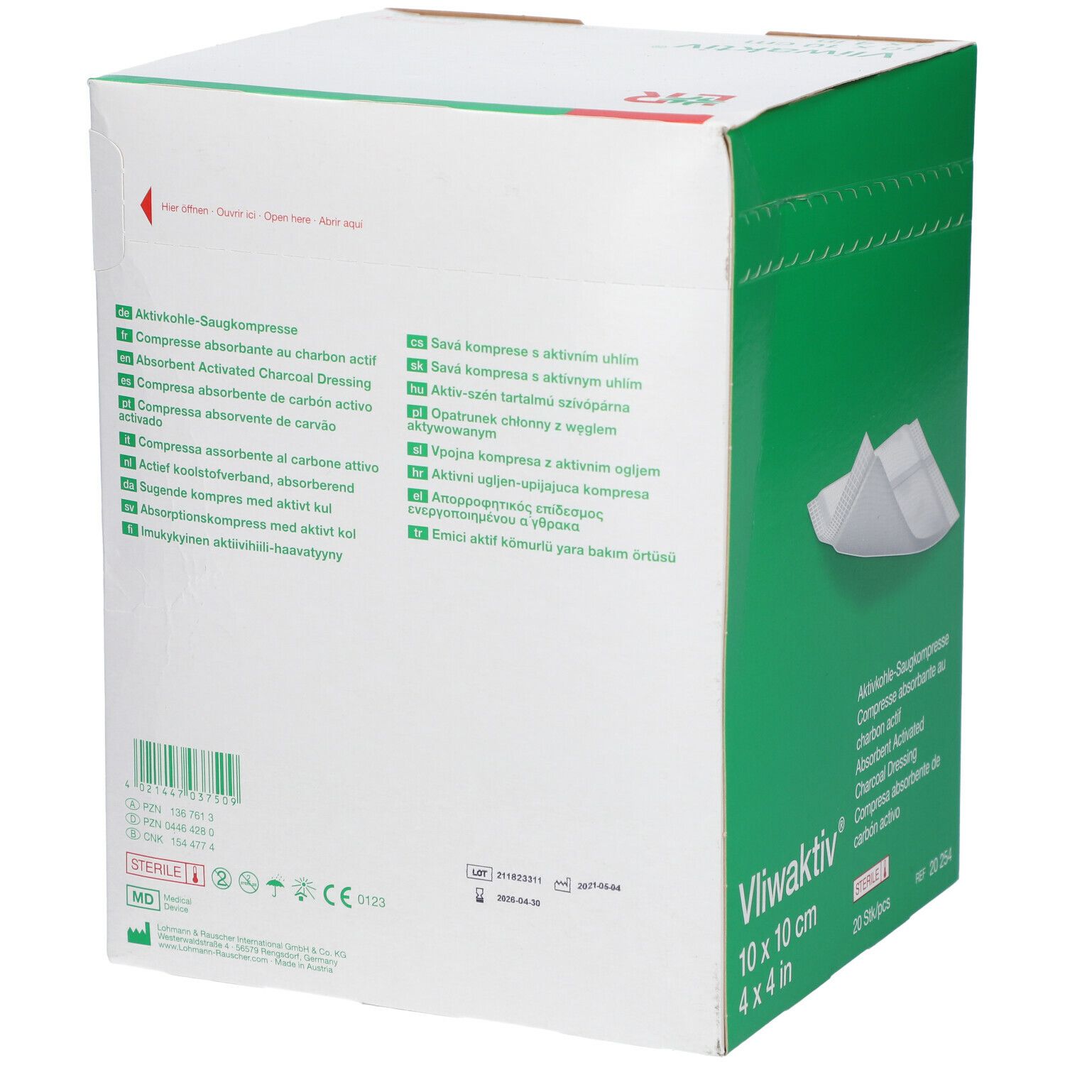 Lohmann & Rauscher Vliwaktiv® Compresse in garza 10 x 10 cm
