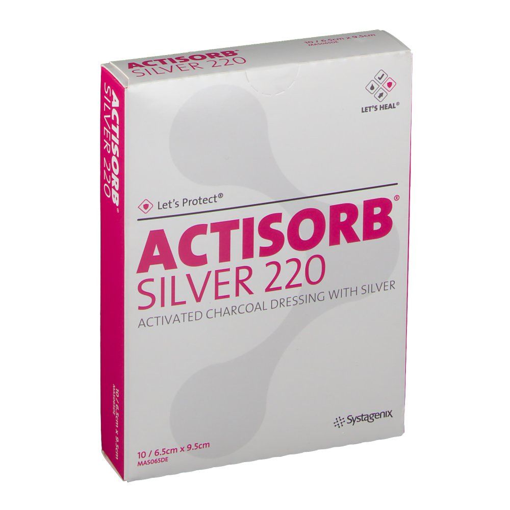 Actisorb Silver 220 9,5 cm x 6,5 cm