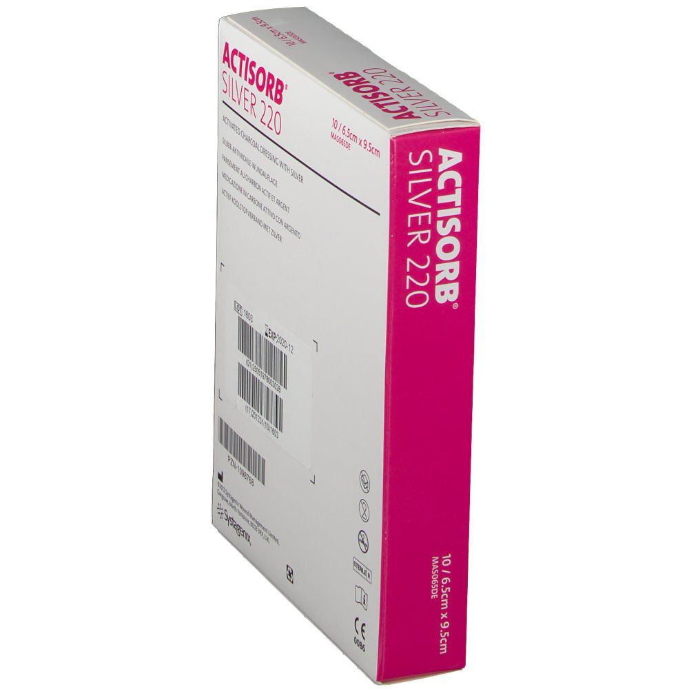 Actisorb Silver 220 9,5 cm x 6,5 cm