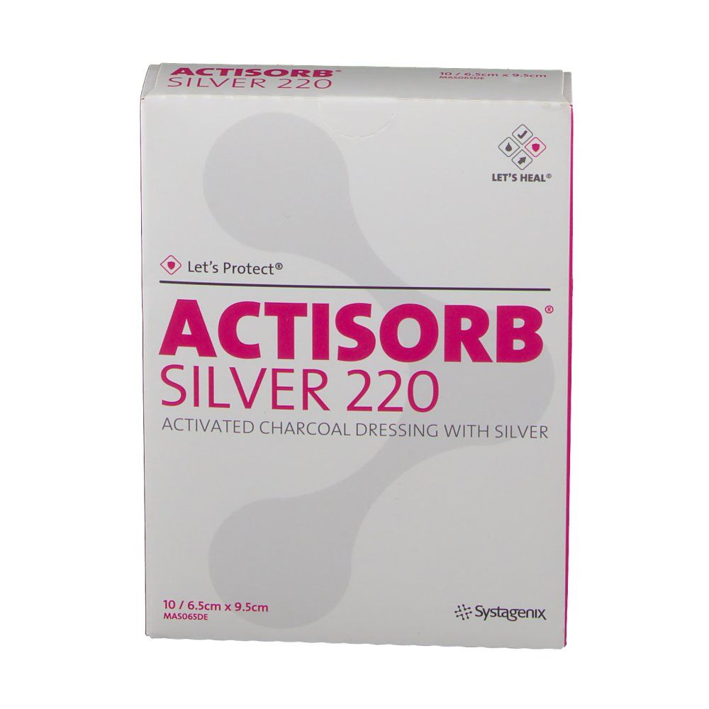 Actisorb Silver 220 9,5 cm x 6,5 cm