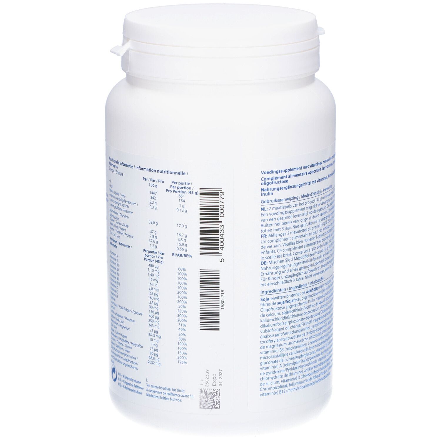 Donna con occhi chiusi. Pittura floreale sul petto. Testo: Science you can feel. #1 Scelta dei medici e farmacisti.